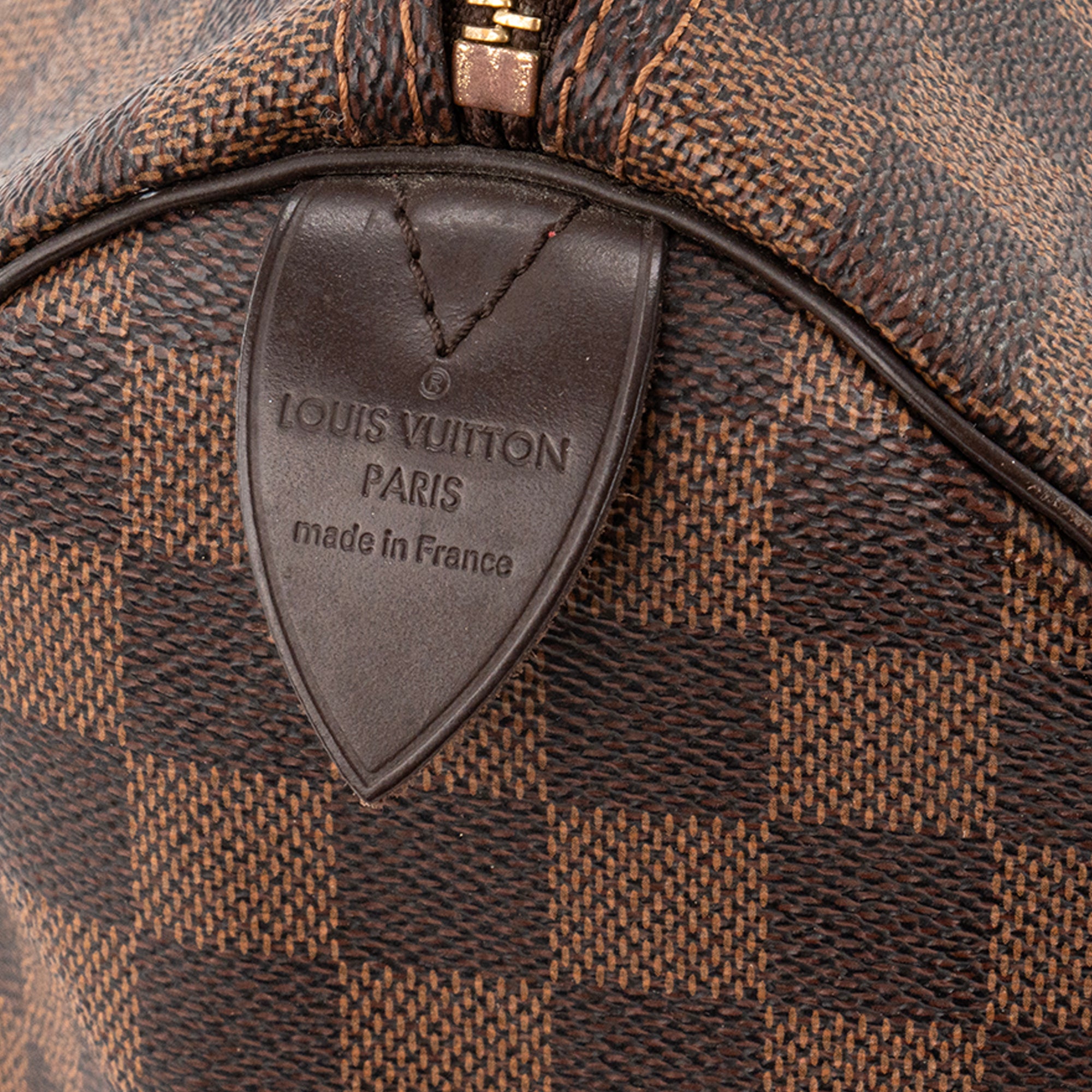 LOUIS VUITTON - Sac à main Speedy 35 Louis Vuitton en toile enduite damier ébène
