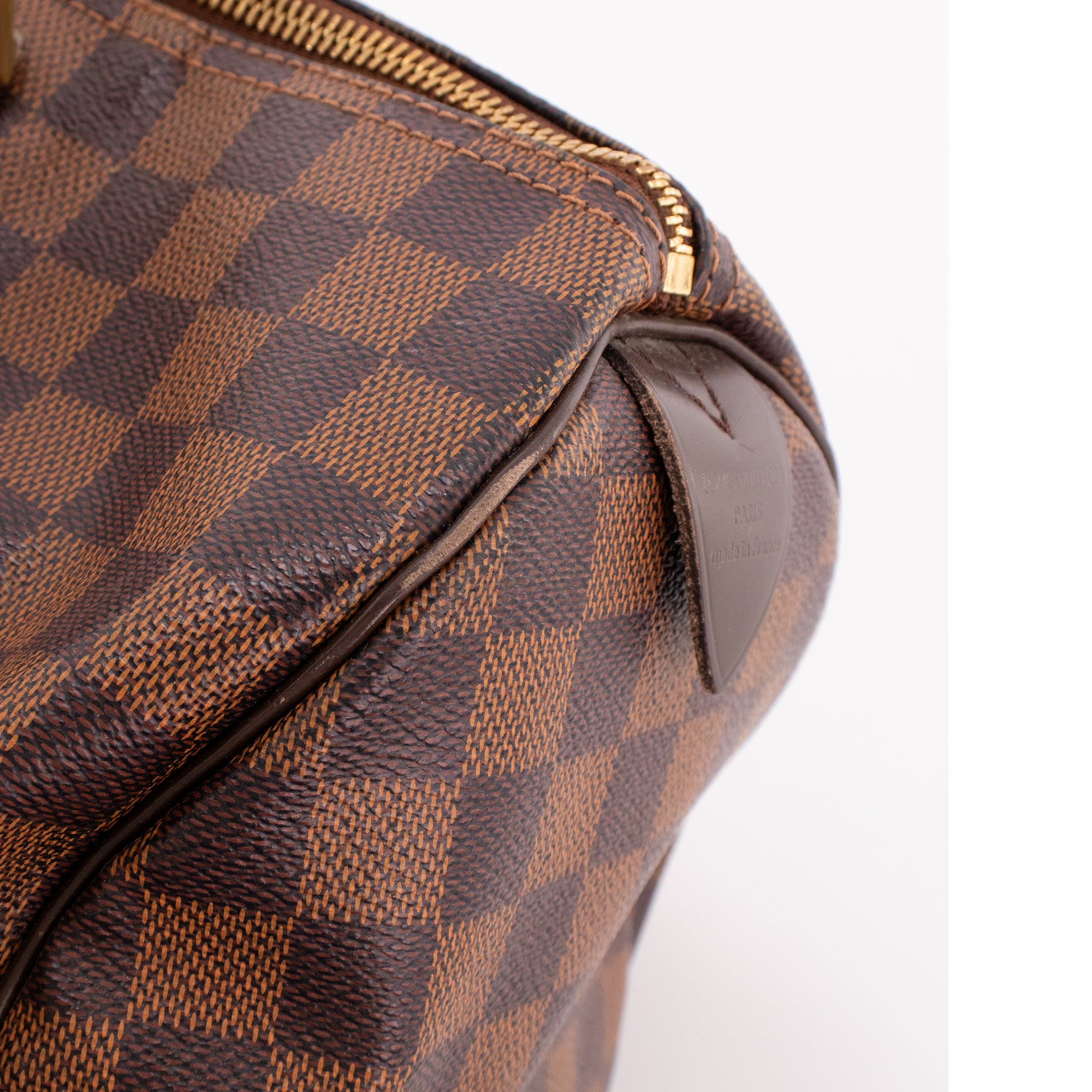 LOUIS VUITTON - Sac à main Speedy 35 Louis Vuitton en toile enduite damier ébène