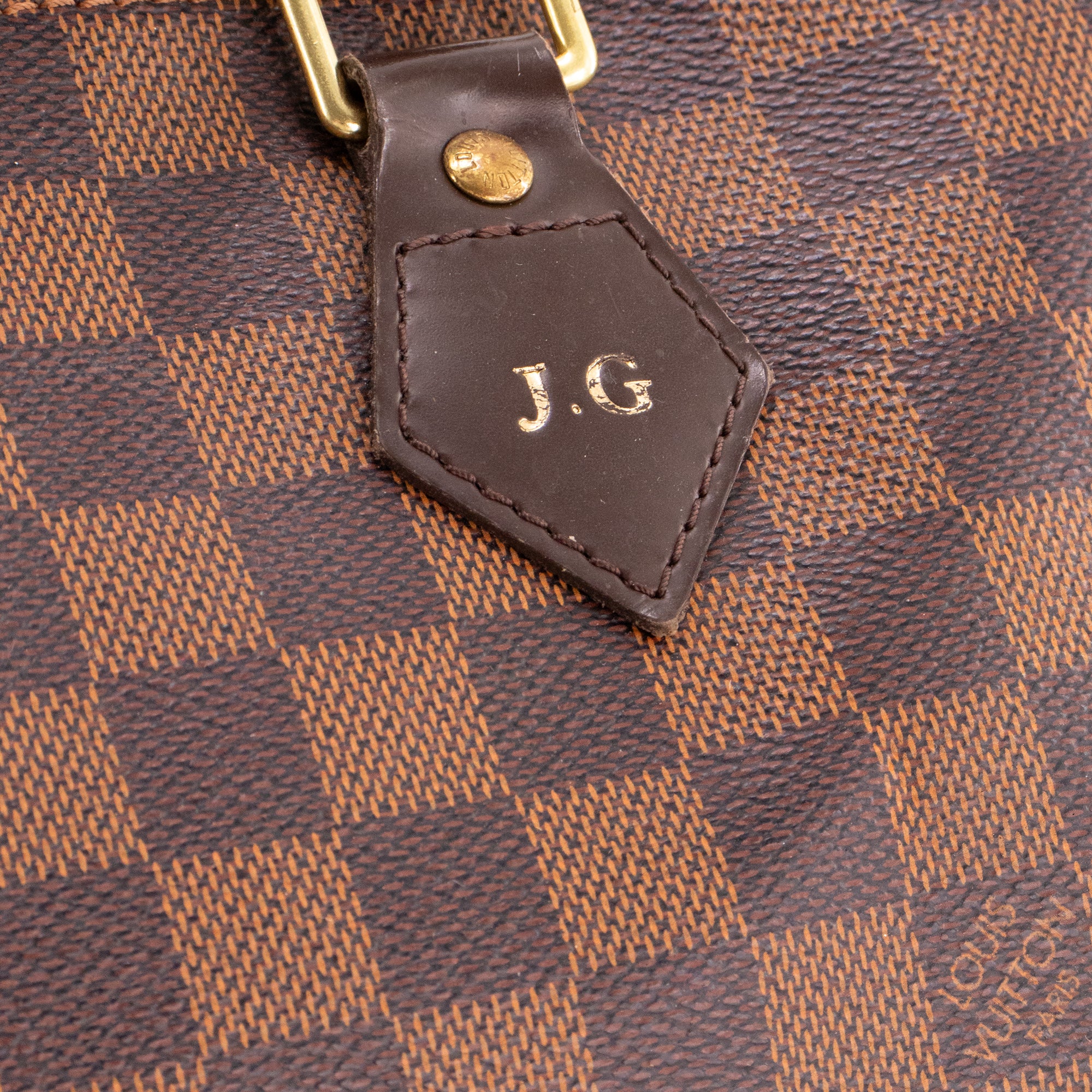 LOUIS VUITTON - Sac à main Speedy 35 Louis Vuitton en toile enduite damier ébène