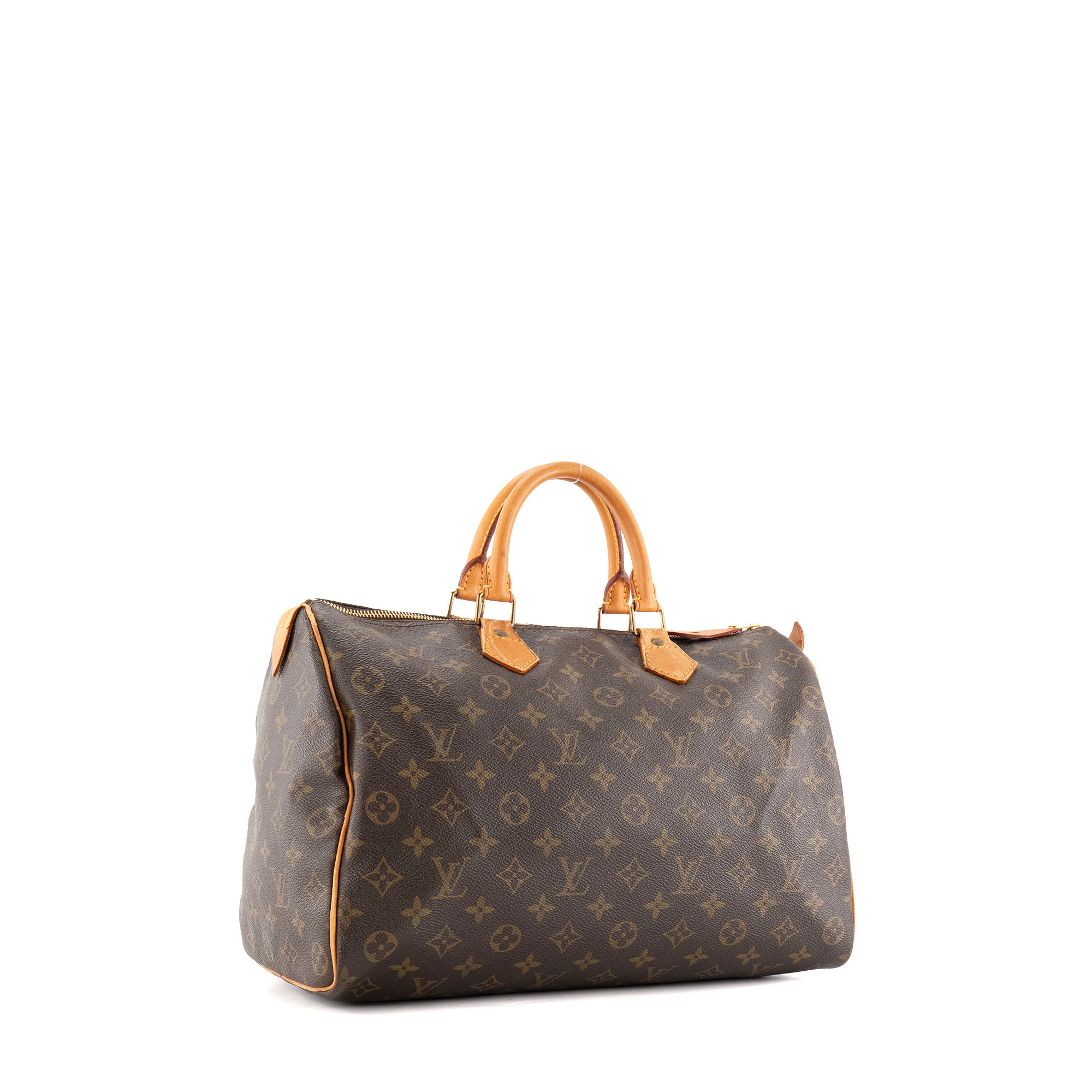 LOUIS VUITTON - Sac à main Speedy 35 Louis Vuitton en toile enduite monogrammée