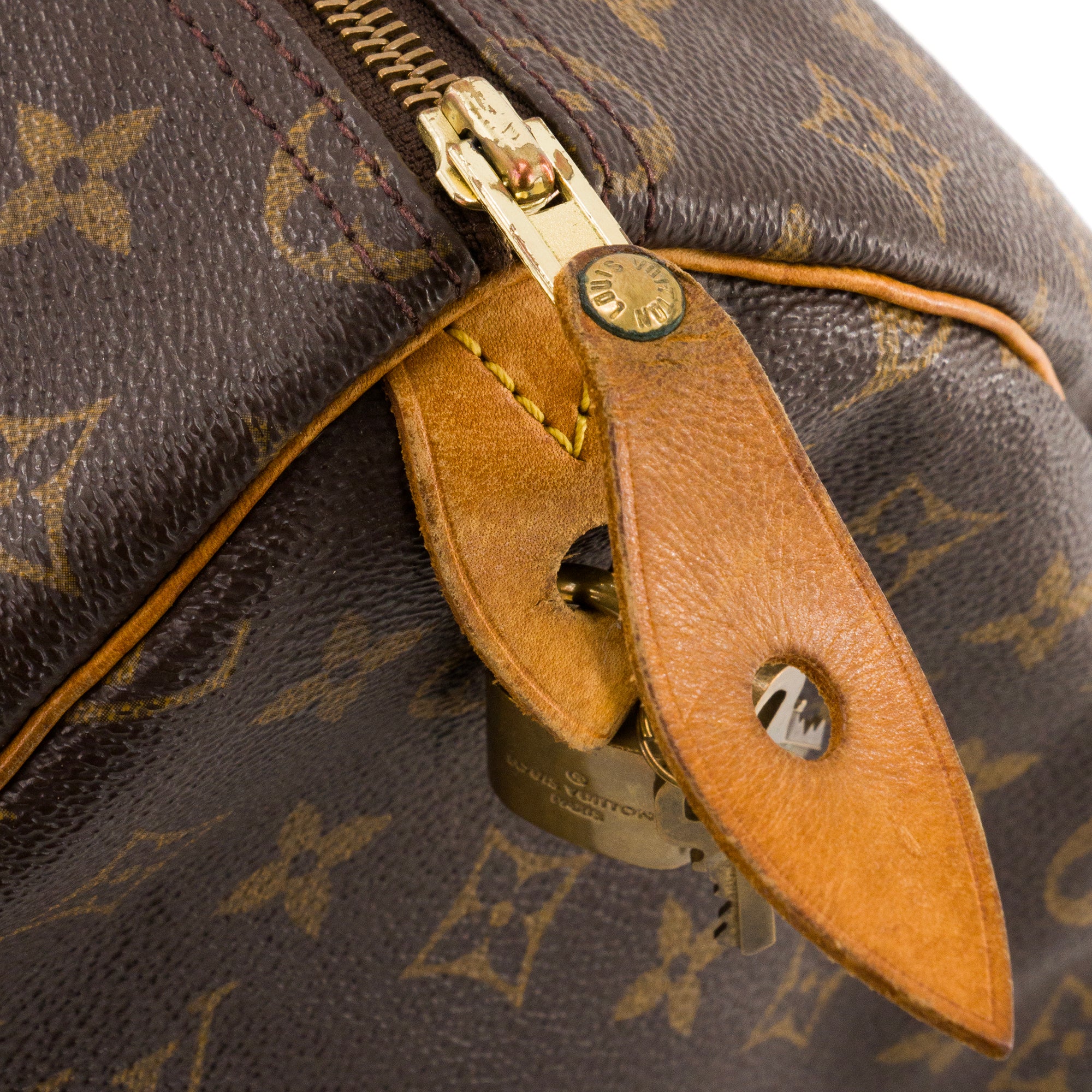LOUIS VUITTON - Sac à main Speedy 35 Louis Vuitton en toile enduite monogrammée