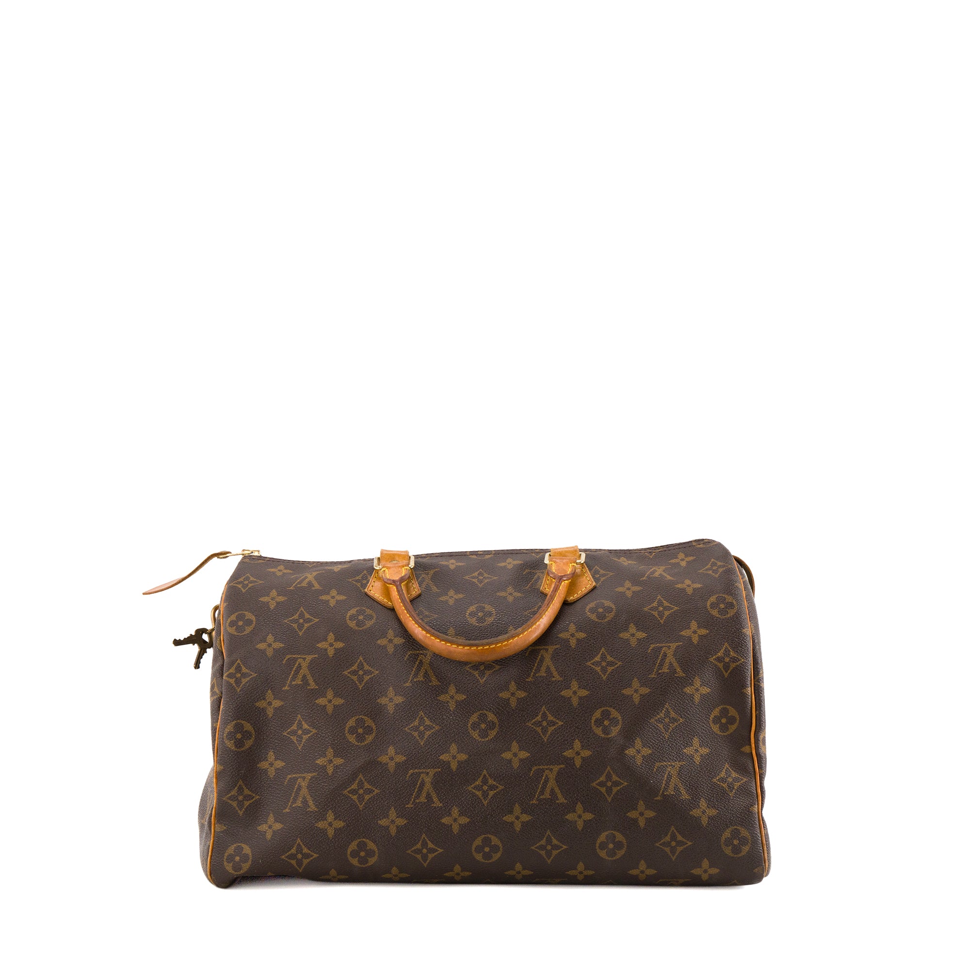 LOUIS VUITTON - Sac à main Speedy 35 Louis Vuitton en toile enduite monogrammée
