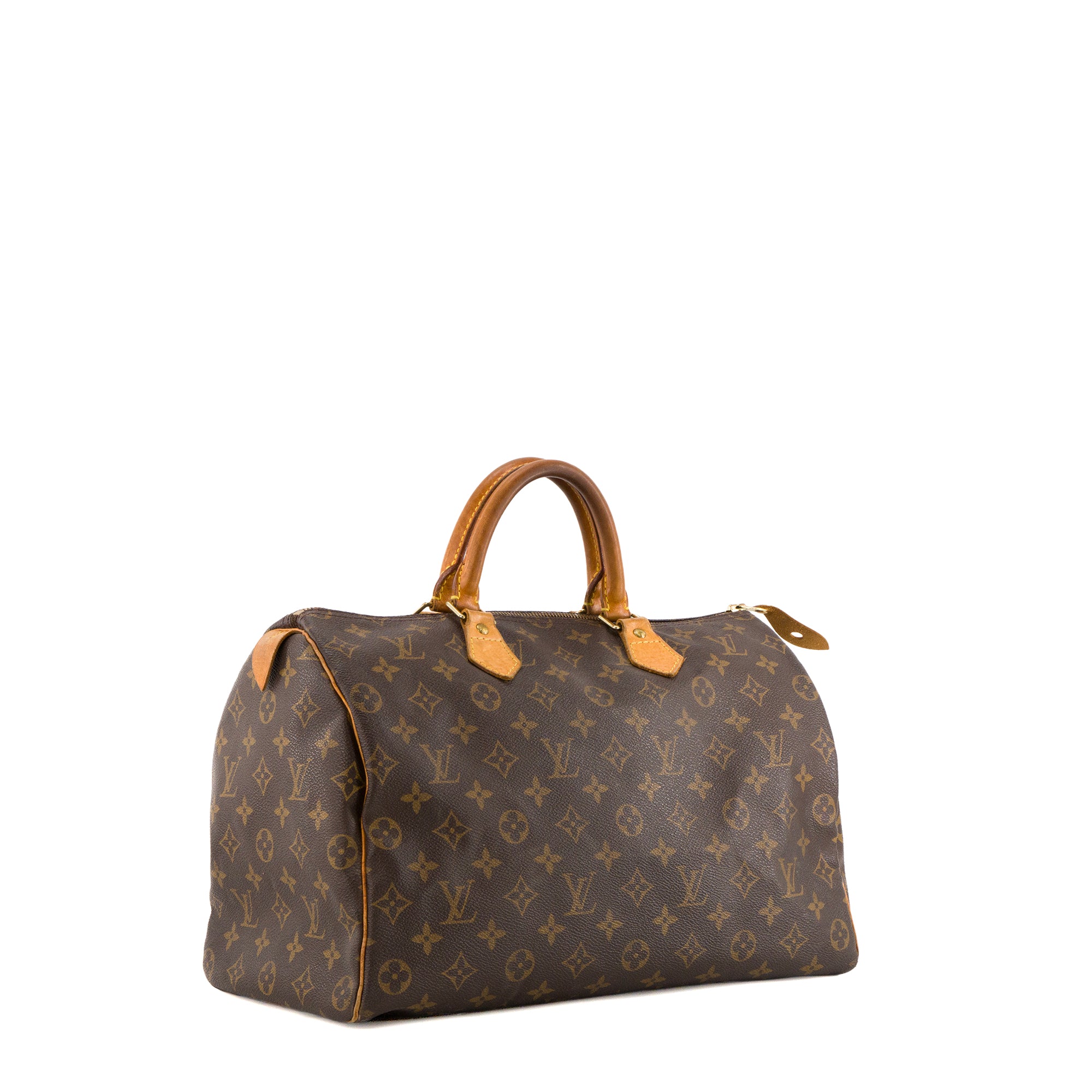LOUIS VUITTON - Sac à main Speedy 35 Louis Vuitton en toile enduite monogrammée