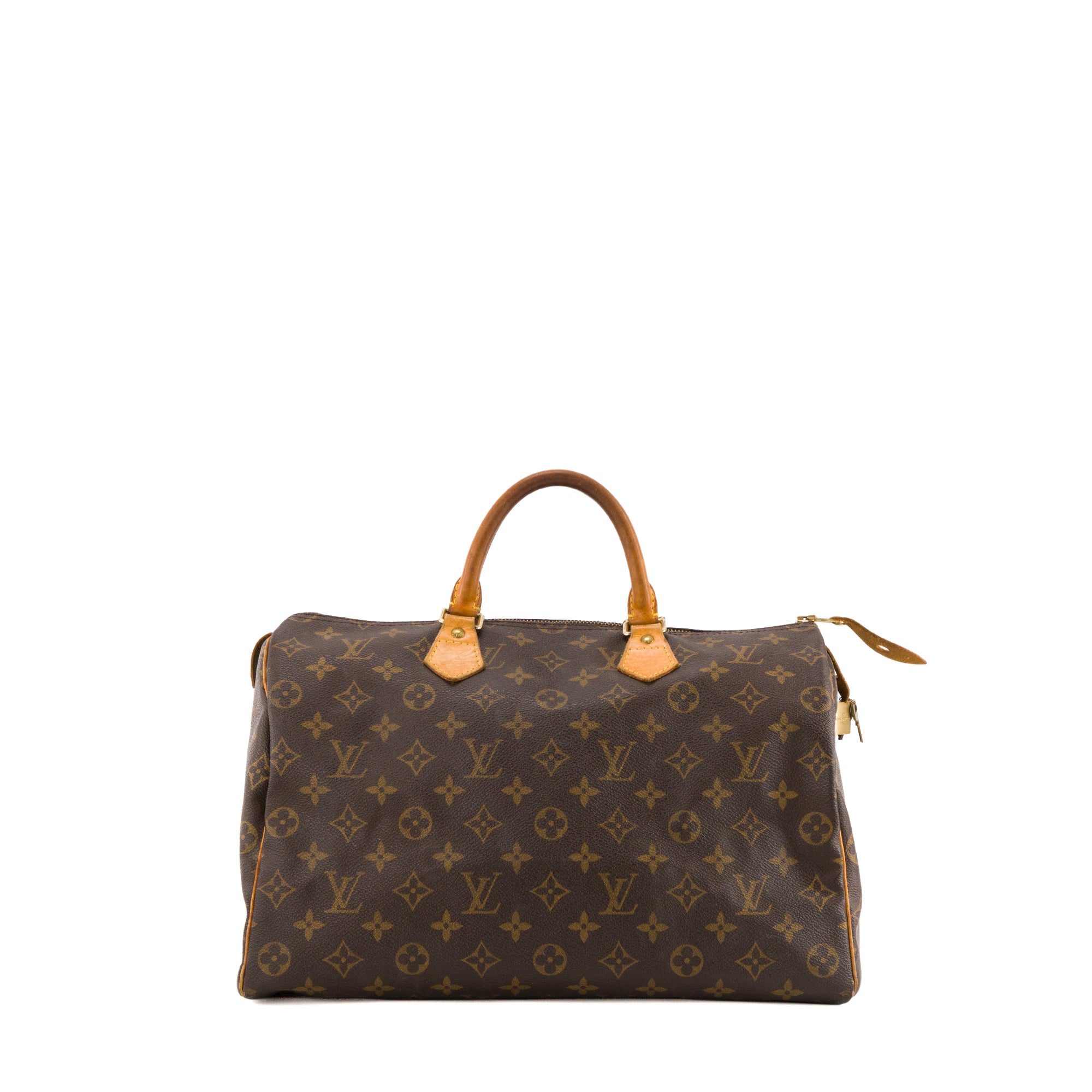 LOUIS VUITTON - Sac à main Speedy 35 Louis Vuitton en toile enduite monogrammée