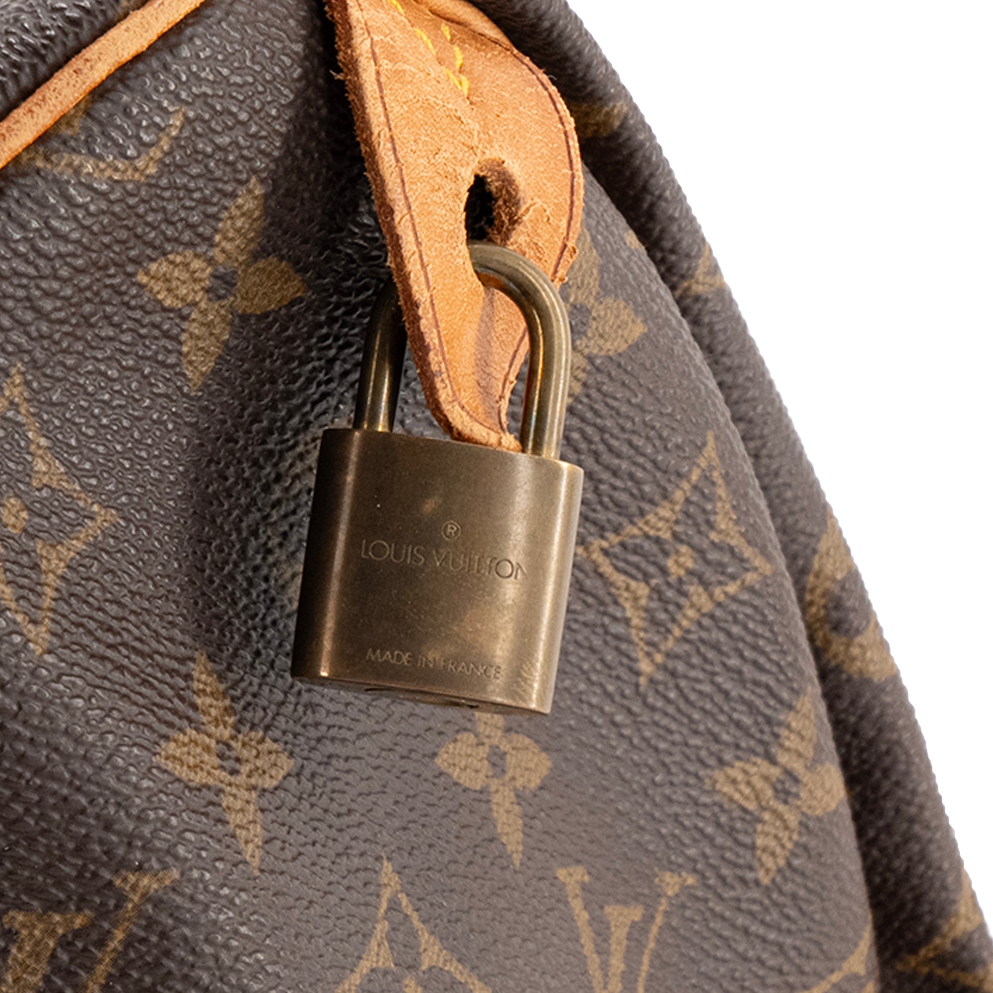 LOUIS VUITTON - Sac à main Speedy 35 Louis Vuitton en toile enduite monogrammée vintage