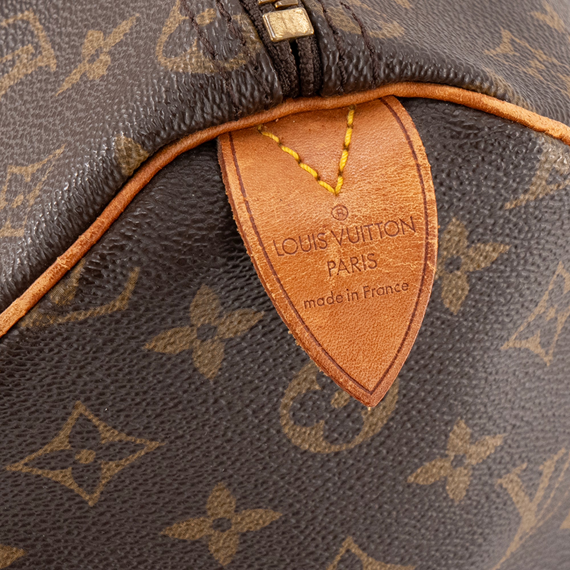 LOUIS VUITTON - Sac à main Speedy 35 Louis Vuitton en toile enduite monogrammée vintage
