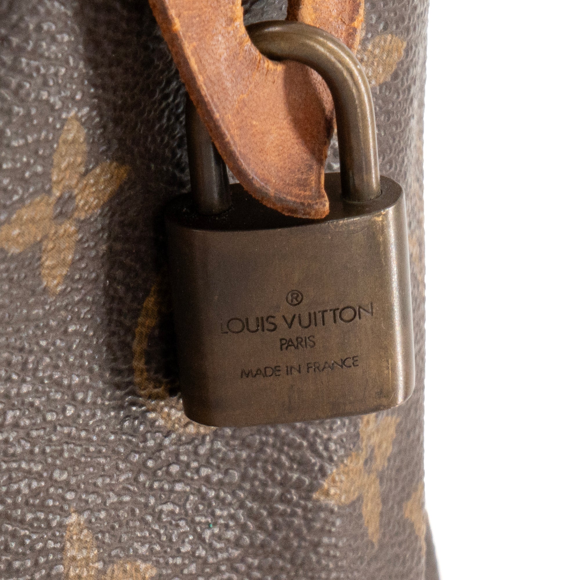 LOUIS VUITTON - Sac à main Speedy 35 Louis Vuitton en toile enduite monogrammée vintage