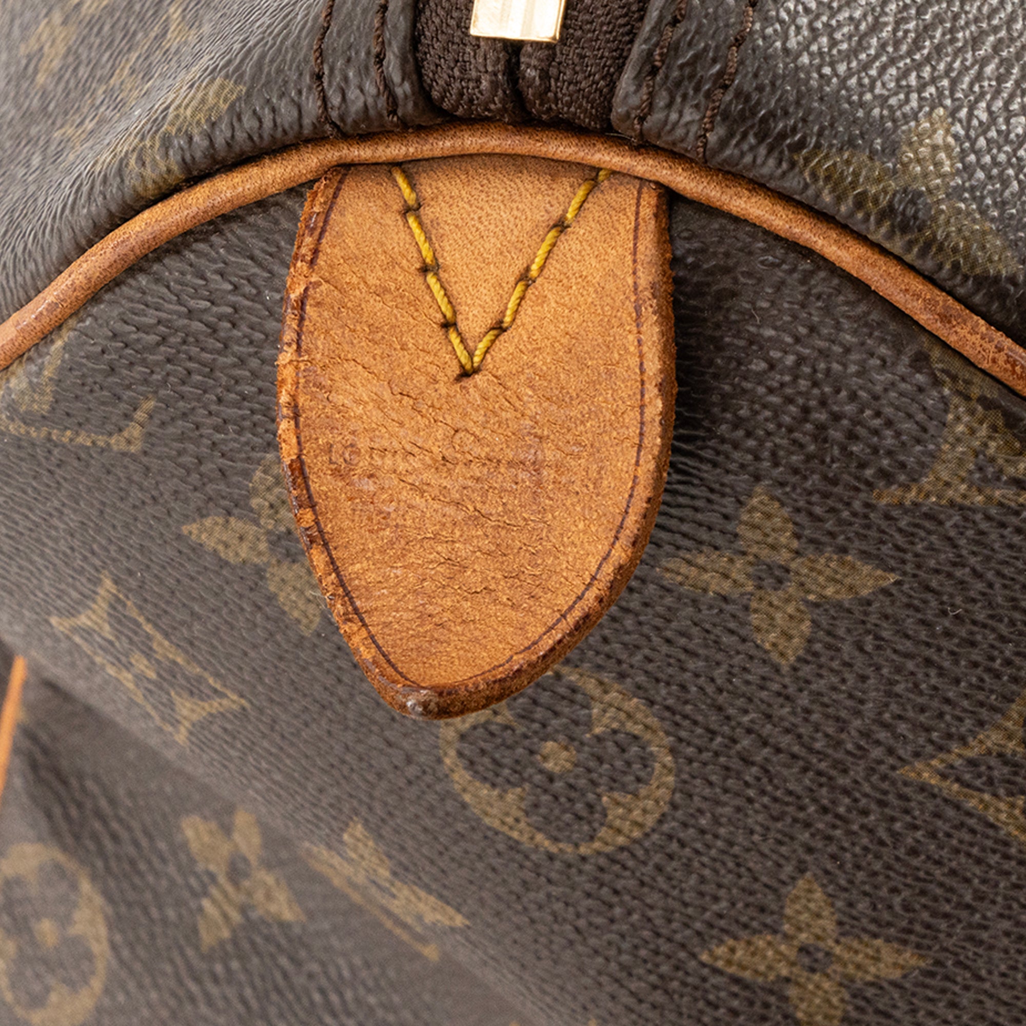 LOUIS VUITTON - Sac à main Speedy 35 Louis Vuitton en toile enduite monogrammée vintage