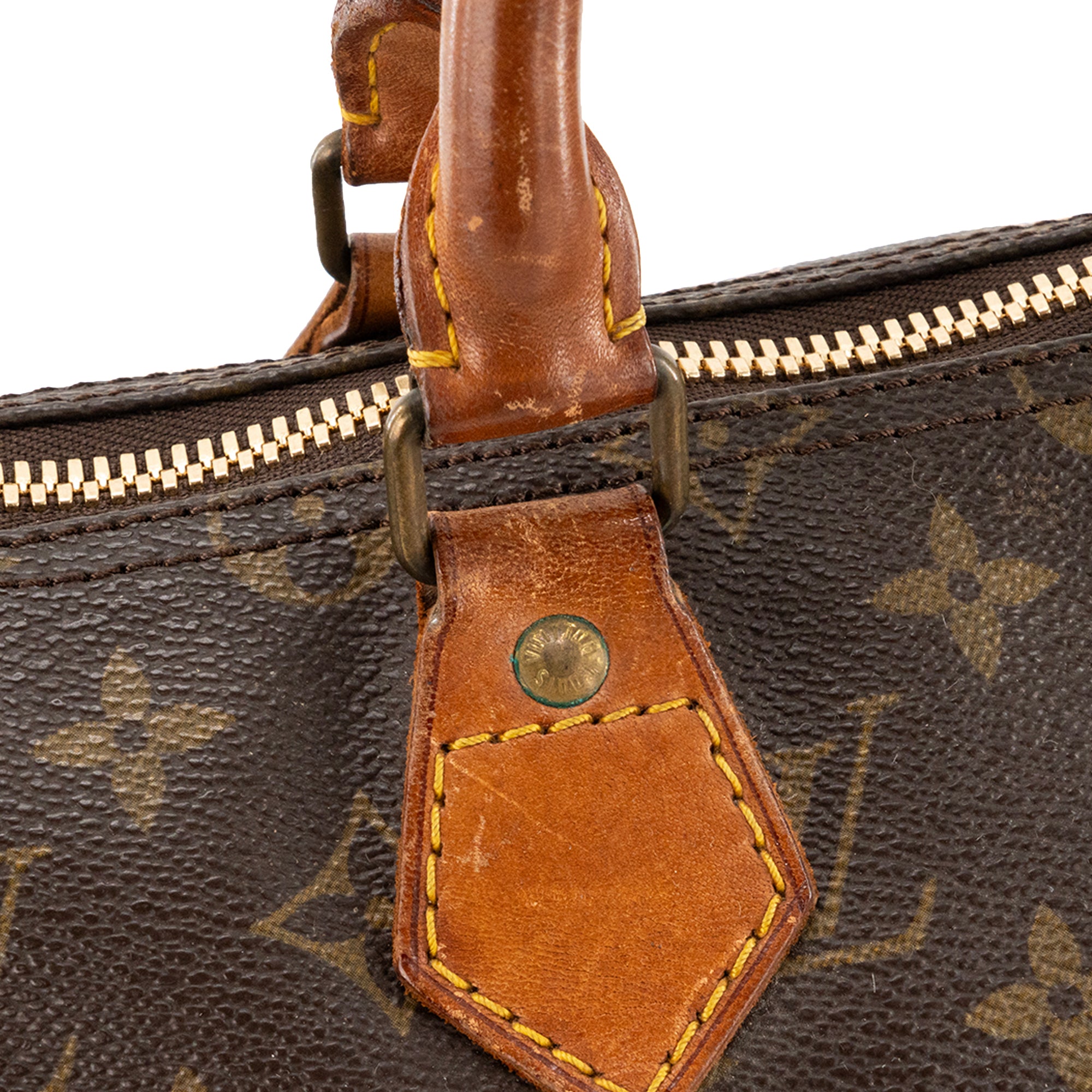 LOUIS VUITTON - Sac à main Speedy 35 Louis Vuitton en toile enduite monogrammée vintage