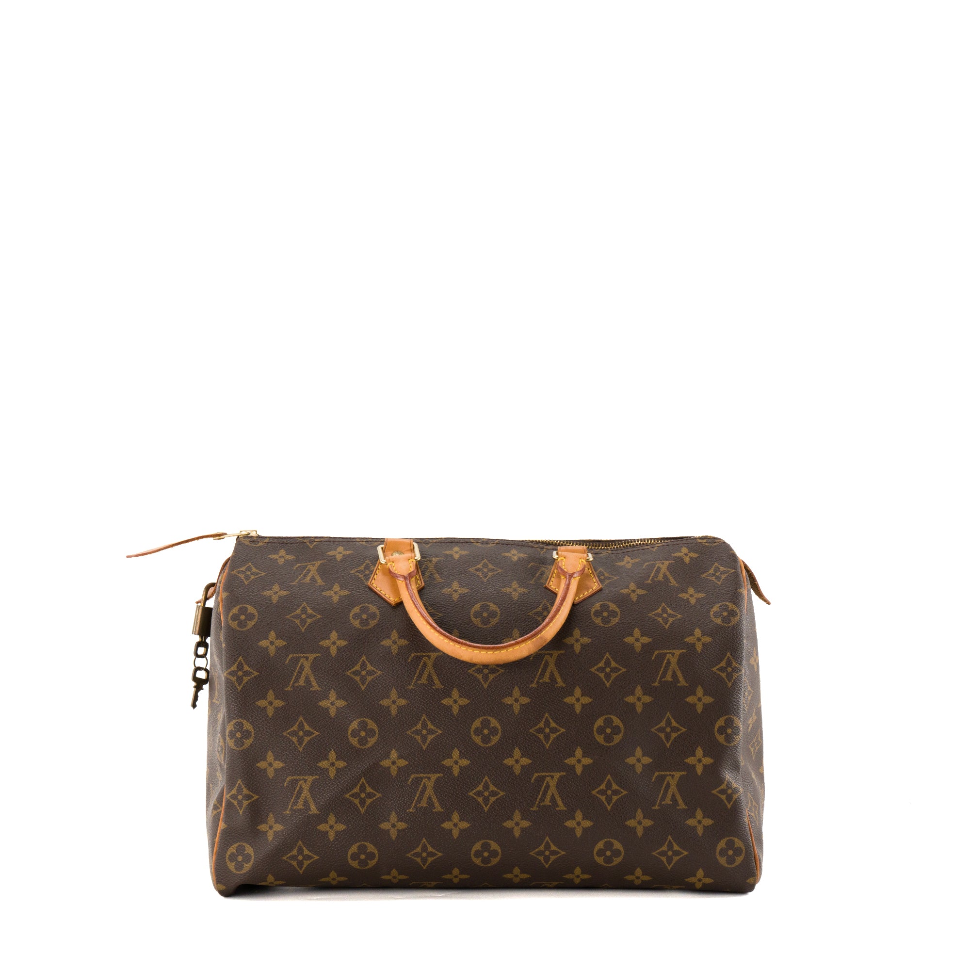 LOUIS VUITTON - Sac à main Speedy 35 Louis Vuitton en toile enduite monogrammée
