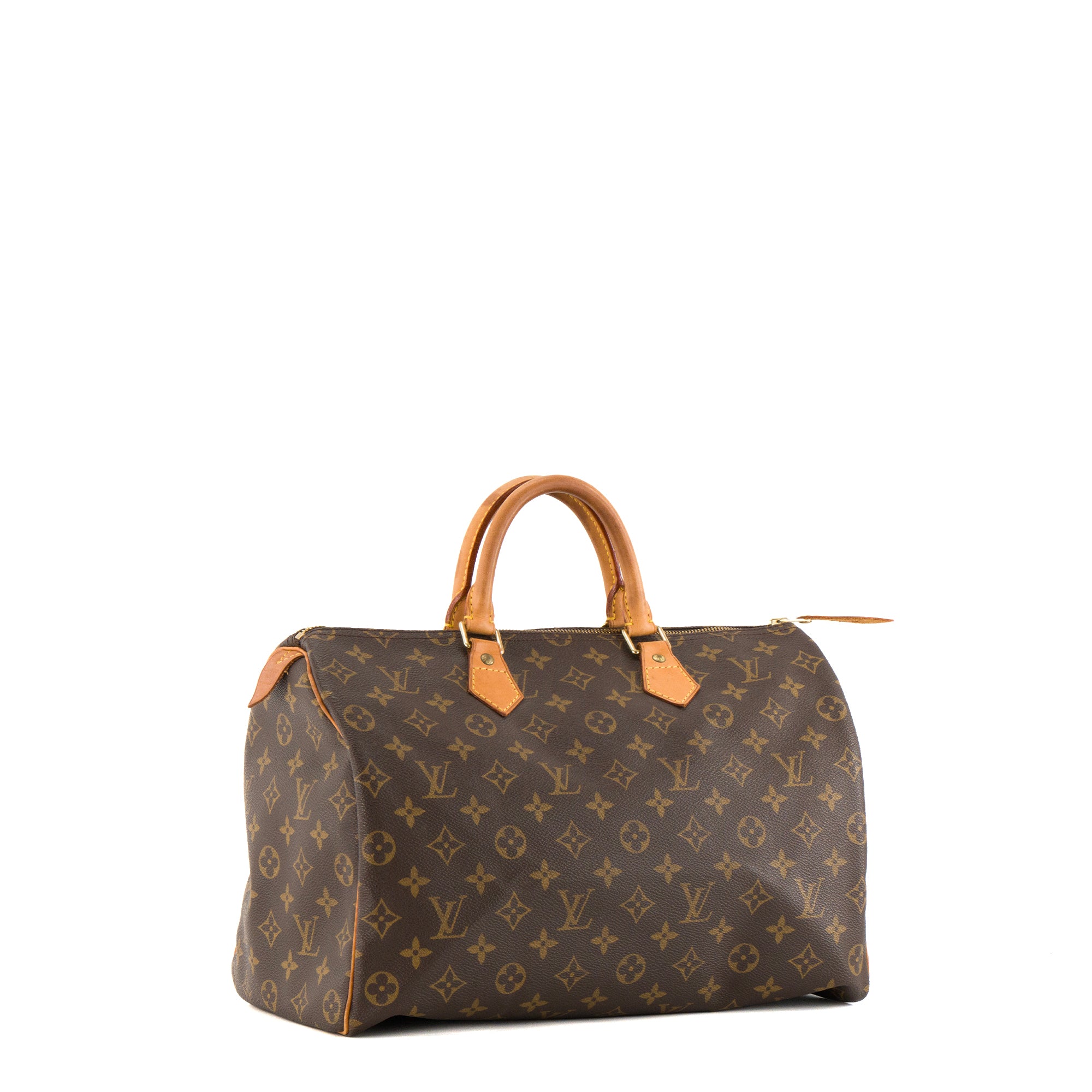 LOUIS VUITTON - Sac à main Speedy 35 Louis Vuitton en toile enduite monogrammée