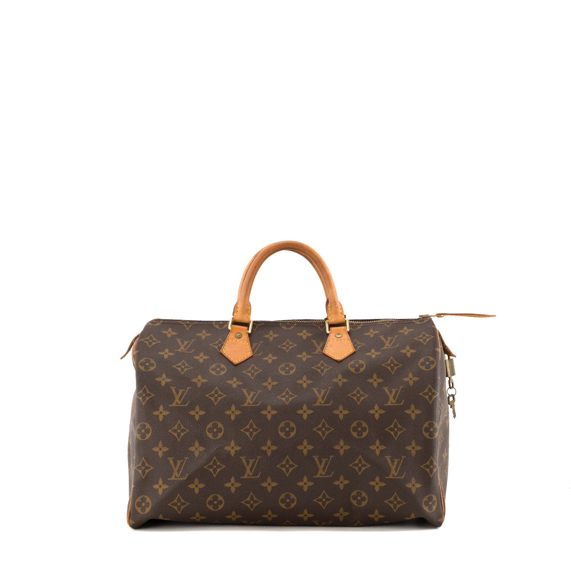 LOUIS VUITTON - Sac à main Speedy 35 Louis Vuitton en toile enduite monogrammée