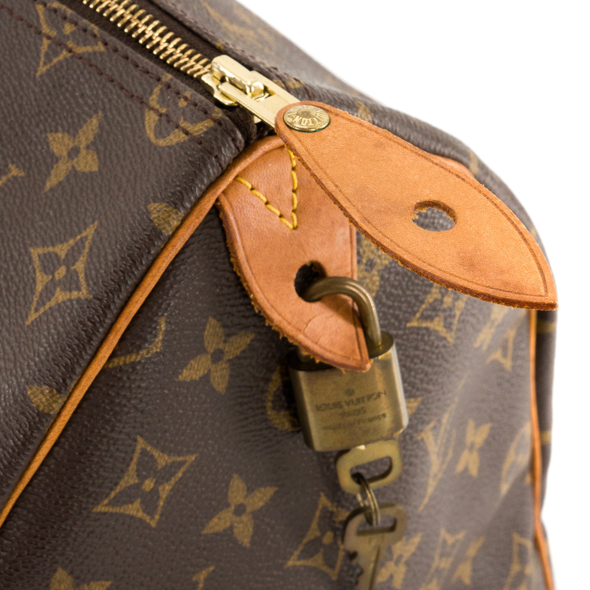 LOUIS VUITTON - Sac à main Speedy 35 Louis Vuitton en toile enduite monogrammée