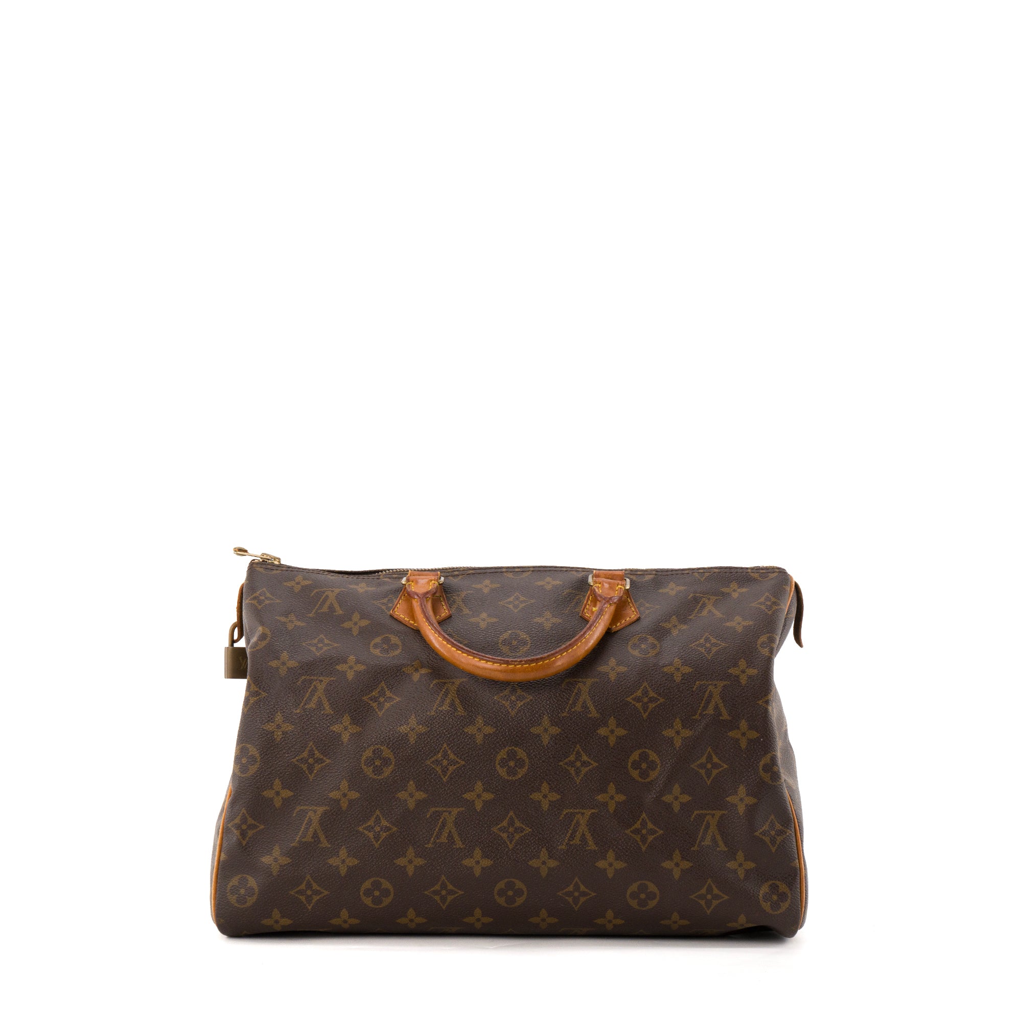 LOUIS VUITTON - Sac à main Speedy 35 Louis Vuitton en toile enduite monogrammée