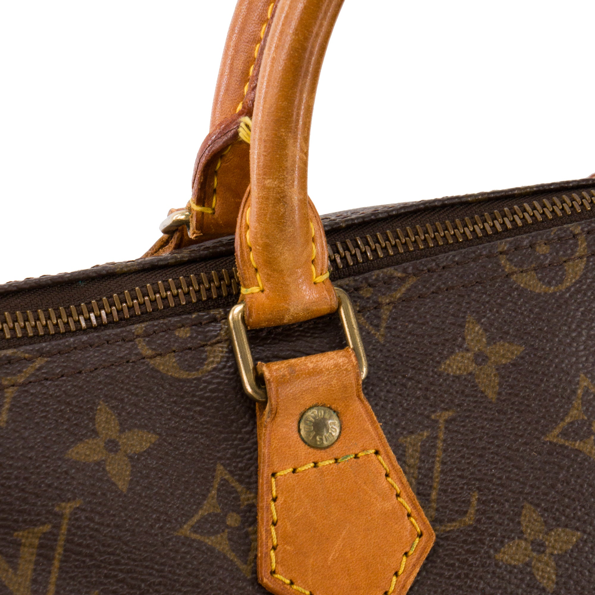 LOUIS VUITTON - Sac à main Speedy 35 Louis Vuitton en toile enduite monogrammée