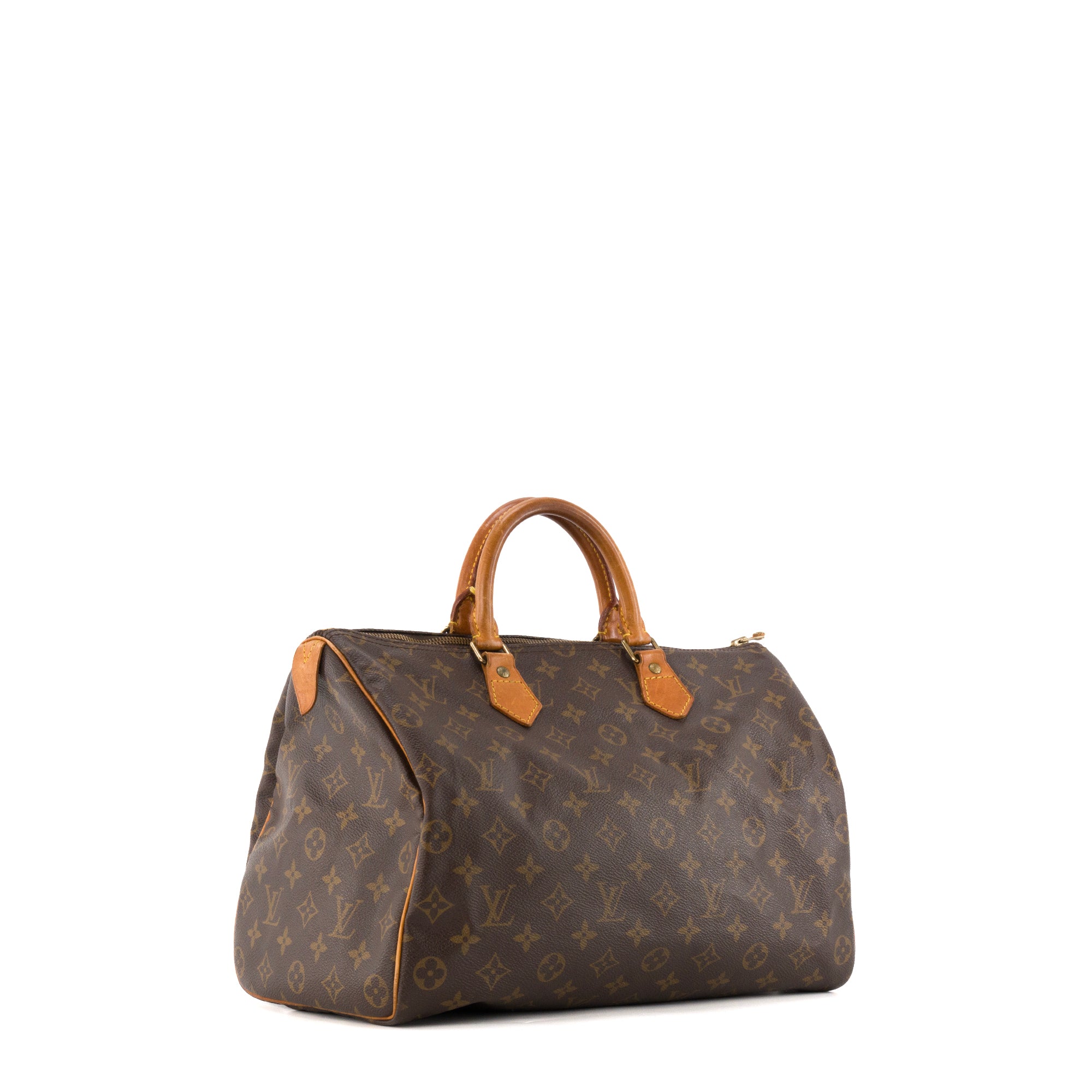 LOUIS VUITTON - Sac à main Speedy 35 Louis Vuitton en toile enduite monogrammée