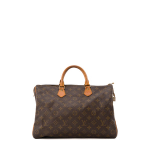 LOUIS VUITTON - Sac à main Speedy 35 Louis Vuitton en toile enduite monogrammée