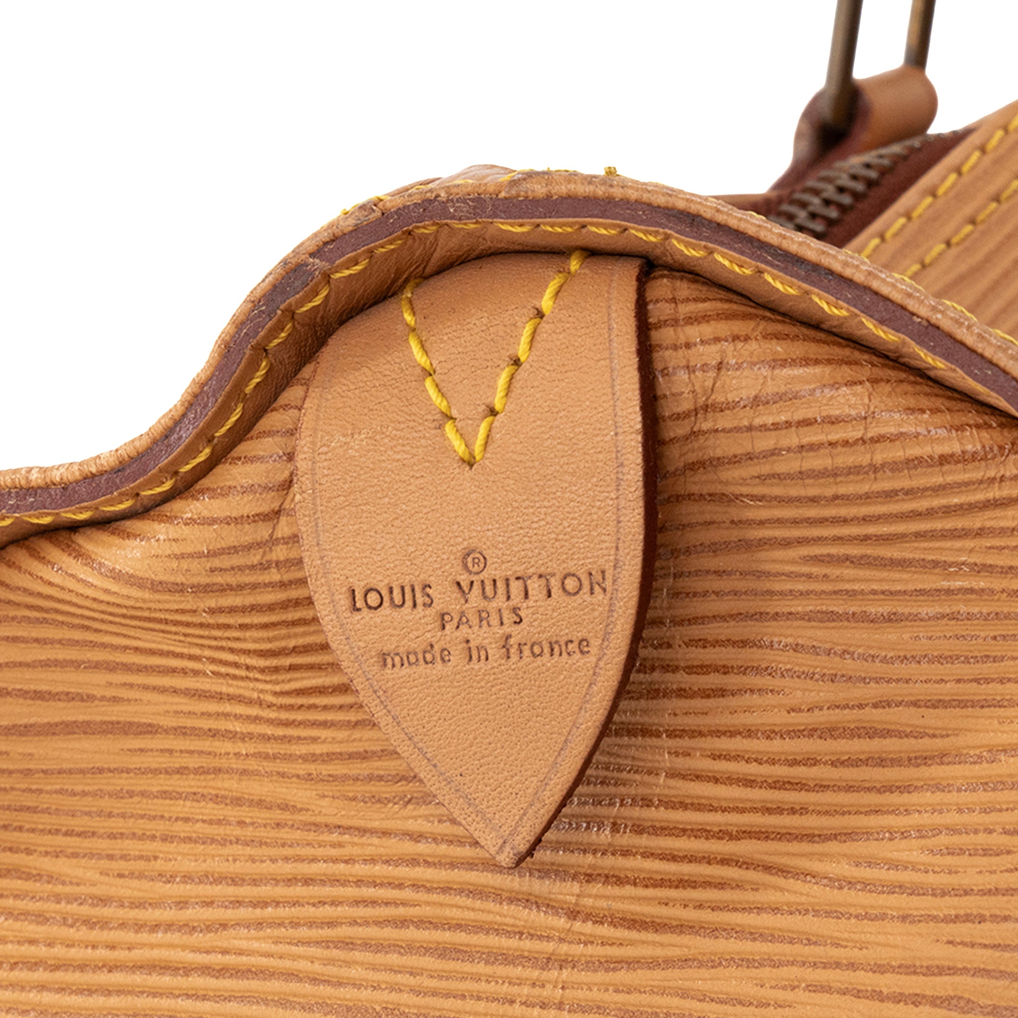 LOUIS VUITTON - Sac à main Speedy 40 Louis Vuitton en cuir épi beige vintage