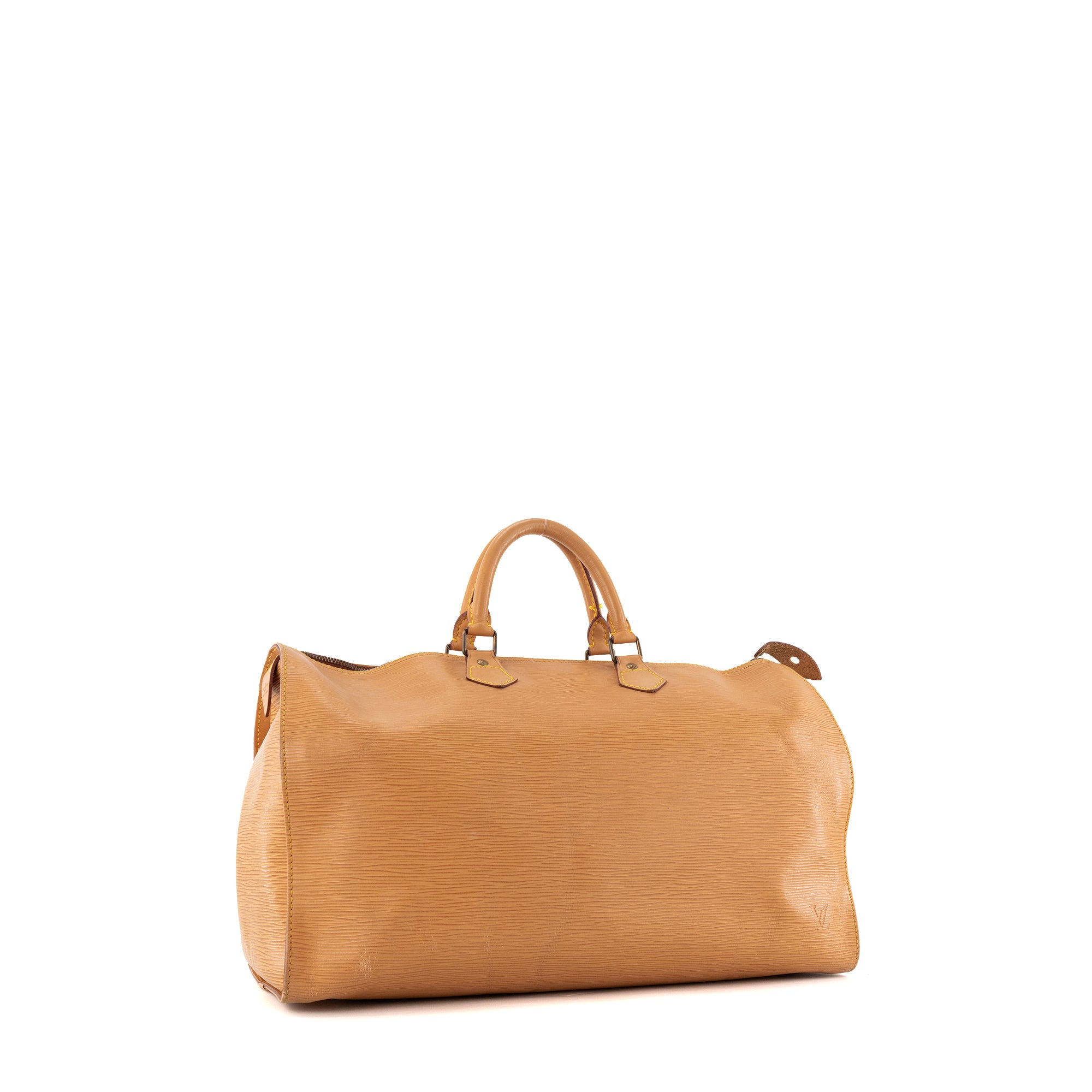 LOUIS VUITTON - Sac à main Speedy 40 Louis Vuitton en cuir épi beige vintage