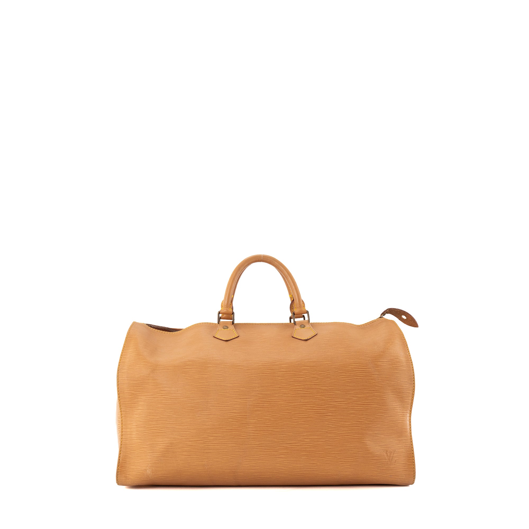 LOUIS VUITTON - Sac à main Speedy 40 Louis Vuitton en cuir épi beige vintage