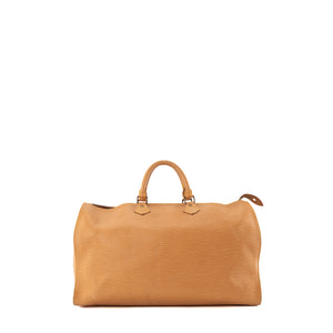 LOUIS VUITTON - Sac à main Speedy 40 Louis Vuitton en cuir épi beige vintage