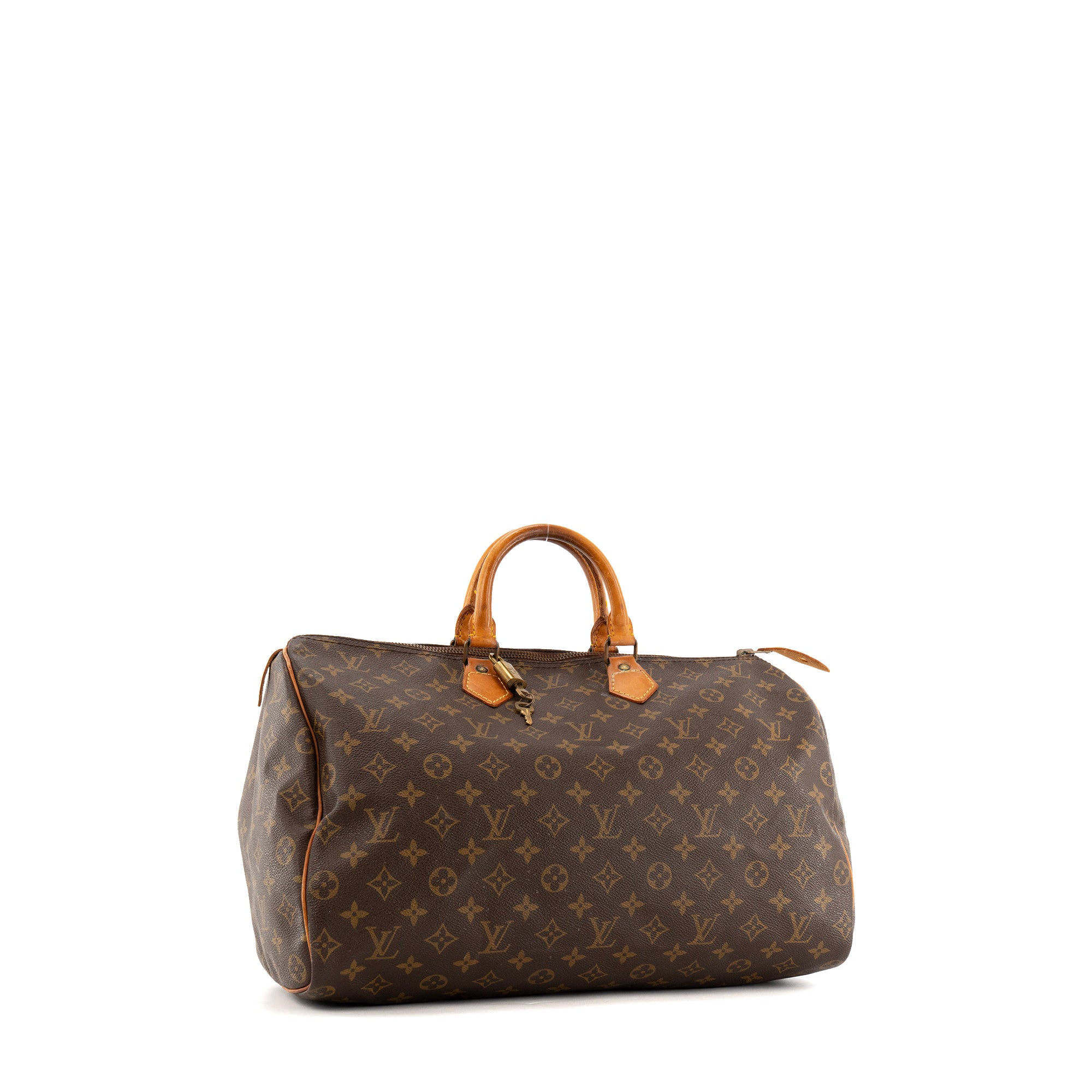 LOUIS VUITTON - Sac à main Speedy 40 Louis Vuitton en toile enduite monogrammée vintage