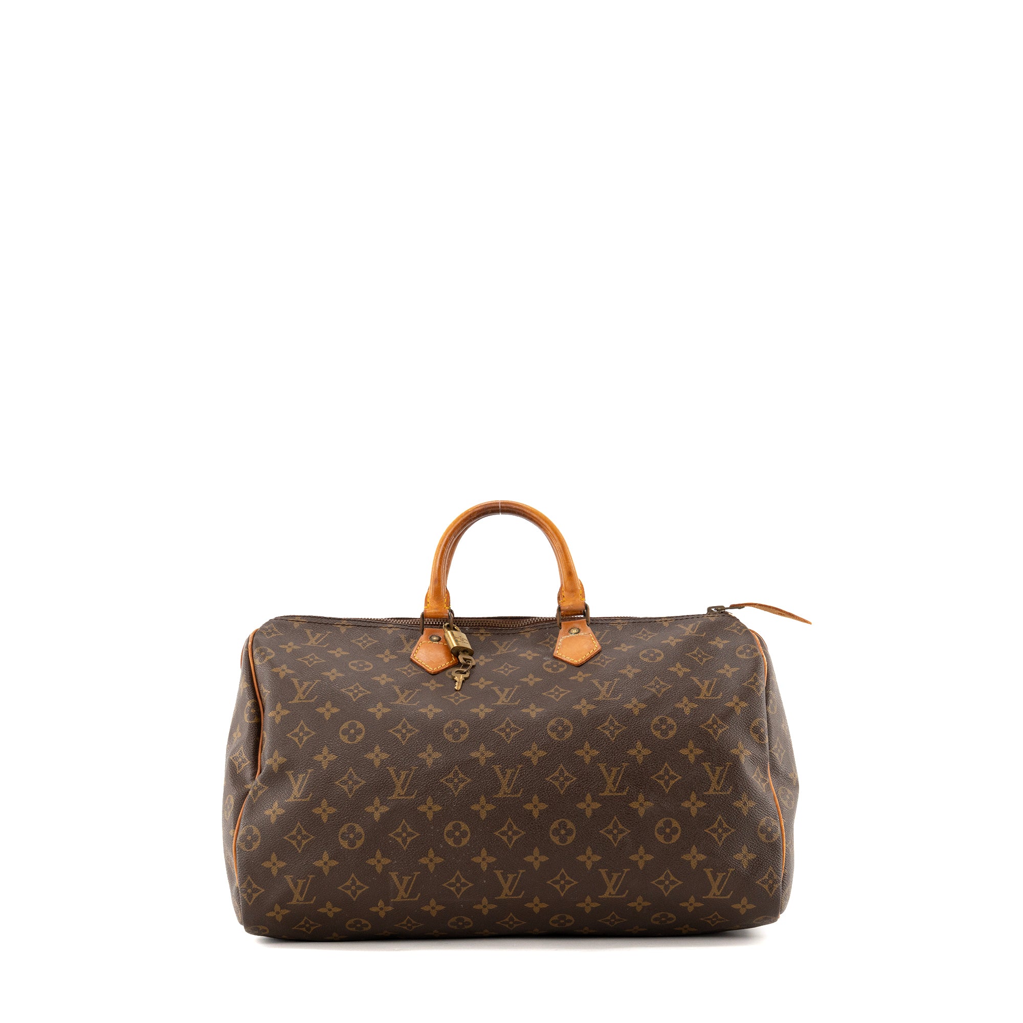 LOUIS VUITTON - Sac à main Speedy 40 Louis Vuitton en toile enduite monogrammée vintage