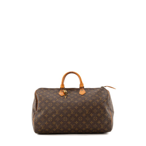 LOUIS VUITTON - Sac à main Speedy 40 Louis Vuitton en toile enduite monogrammée vintage
