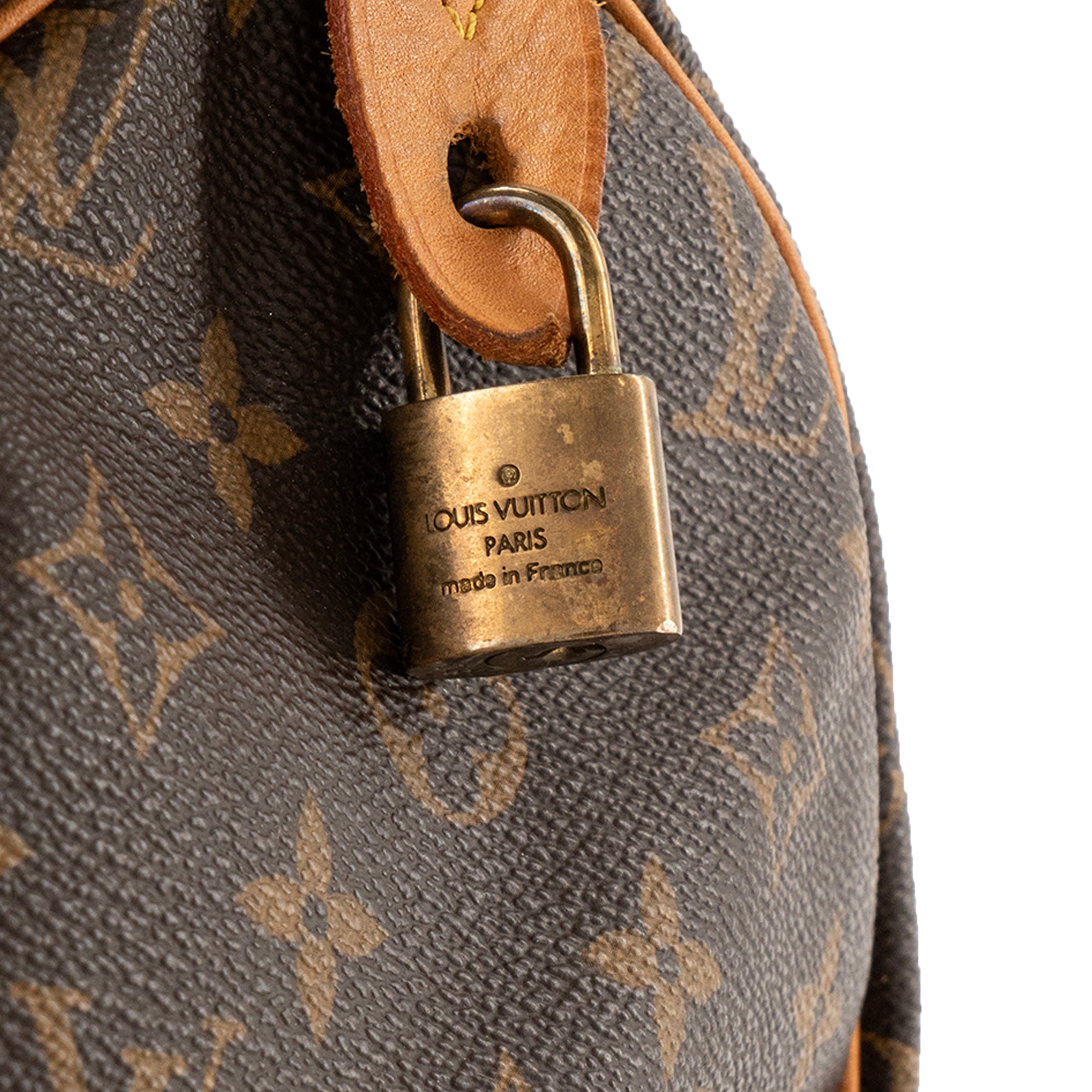 LOUIS VUITTON - Sac à main Speedy 40 Louis Vuitton en toile enduite monogrammée vintage