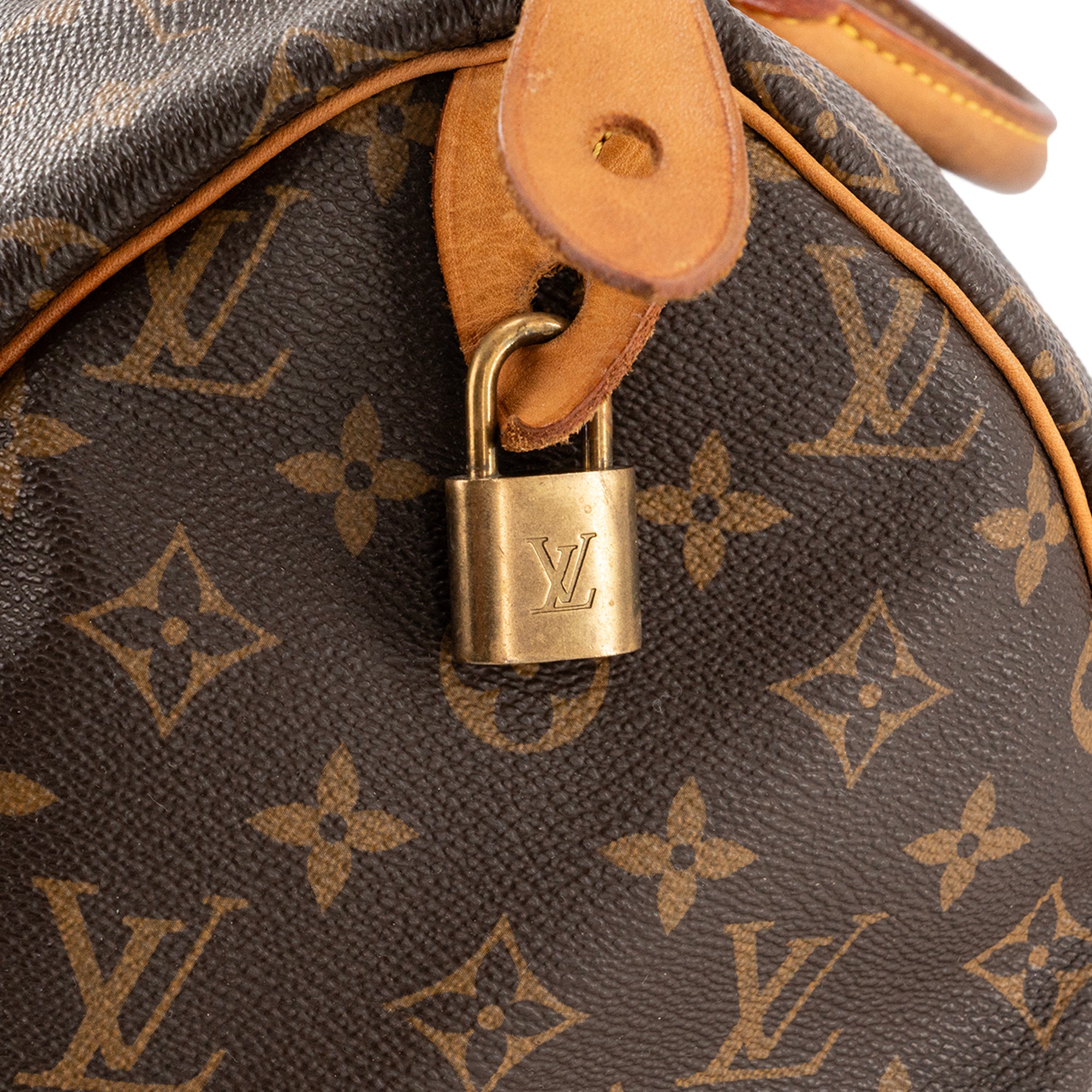 LOUIS VUITTON - Sac à main Speedy 40 Louis Vuitton en toile enduite monogrammée vintage