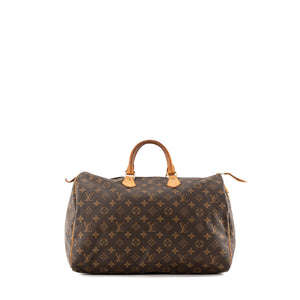 LOUIS VUITTON - Sac à main Speedy 40 Louis Vuitton en toile enduite monogrammée vintage