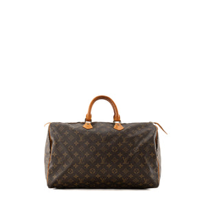 LOUIS VUITTON - Sac à main Speedy 40 Louis Vuitton en toile enduite monogrammée vintage