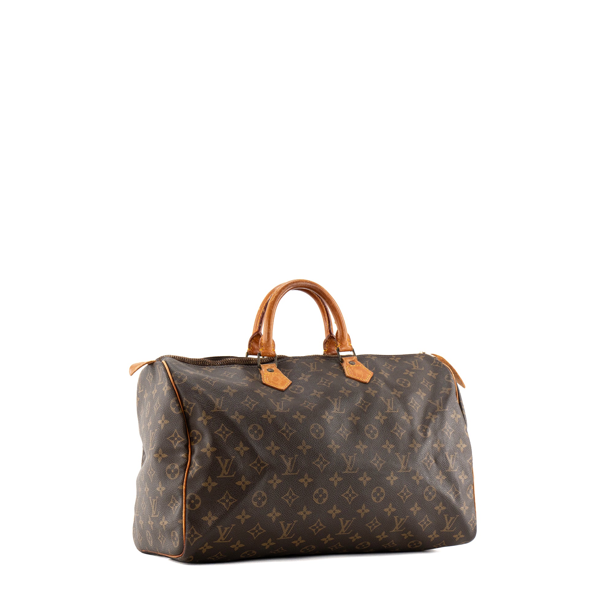 LOUIS VUITTON - Sac à main Speedy 40 Louis Vuitton en toile enduite monogrammée vintage