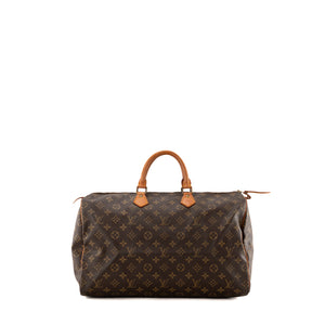LOUIS VUITTON - Sac à main Speedy 40 Louis Vuitton en toile enduite monogrammée vintage