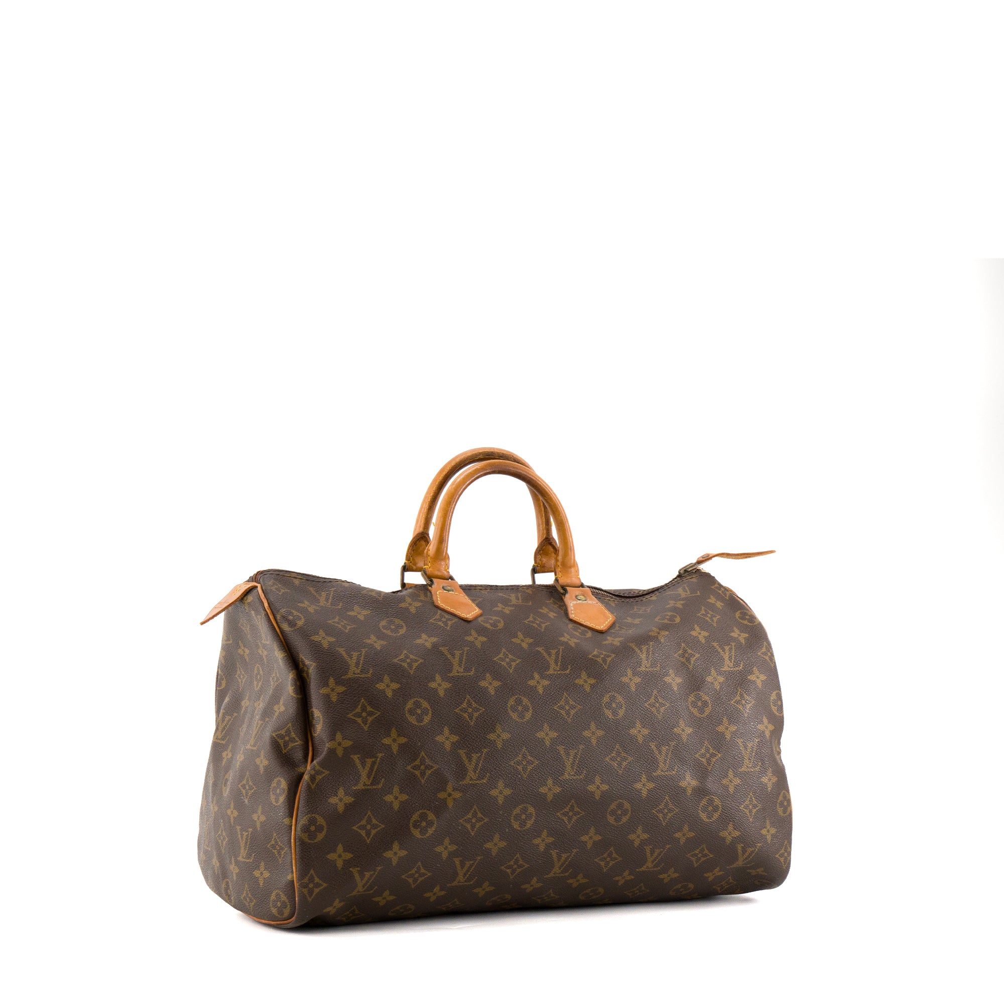 LOUIS VUITTON - Sac à main Speedy 40 Louis Vuitton en toile enduite monogrammée vintage