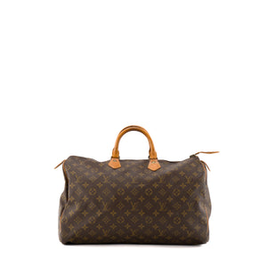 LOUIS VUITTON - Sac à main Speedy 40 Louis Vuitton en toile enduite monogrammée vintage