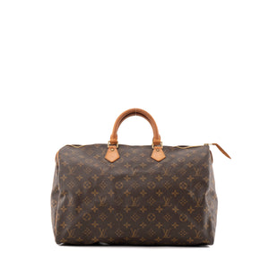 LOUIS VUITTON - Sac à main Speedy 40 Louis Vuitton en toile enduite monogrammée vintage