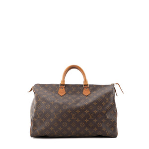 LOUIS VUITTON - Sac à main Speedy 40 Louis Vuitton en toile enduite monogrammée