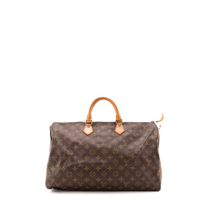 LOUIS VUITTON - Sac à main Speedy 40 Louis Vuitton en toile monogrammée vintage