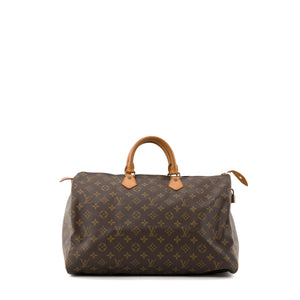 LOUIS VUITTON - Sac à main Speedy 40 Louis Vuitton en toile monogrammée vintage
