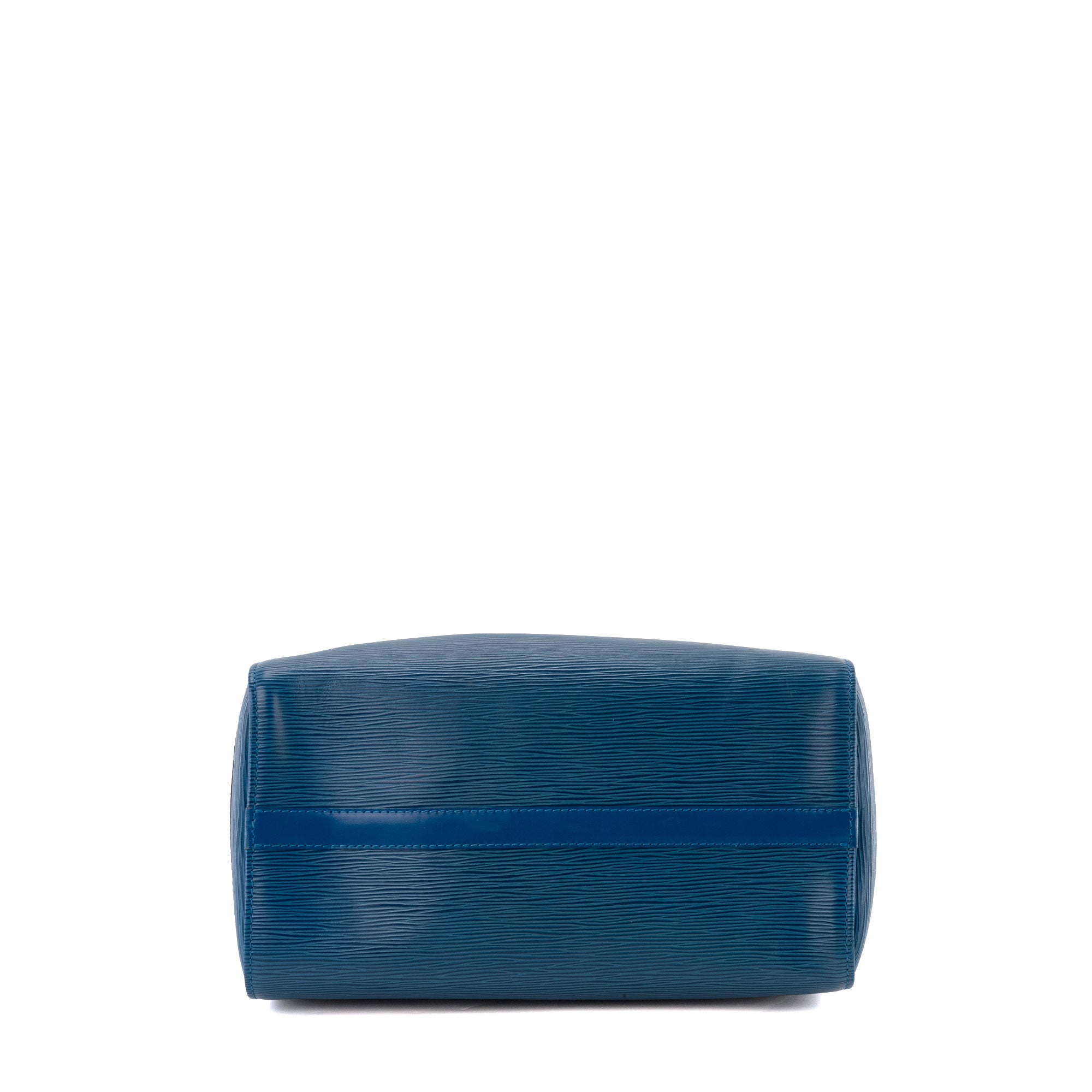 LOUIS VUITTON - Sac à main Speedy Louis Vuitton en cuir épi bleu