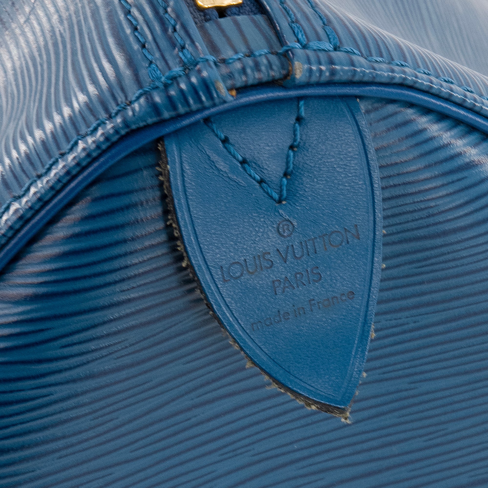 LOUIS VUITTON - Sac à main Speedy Louis Vuitton en cuir épi bleu