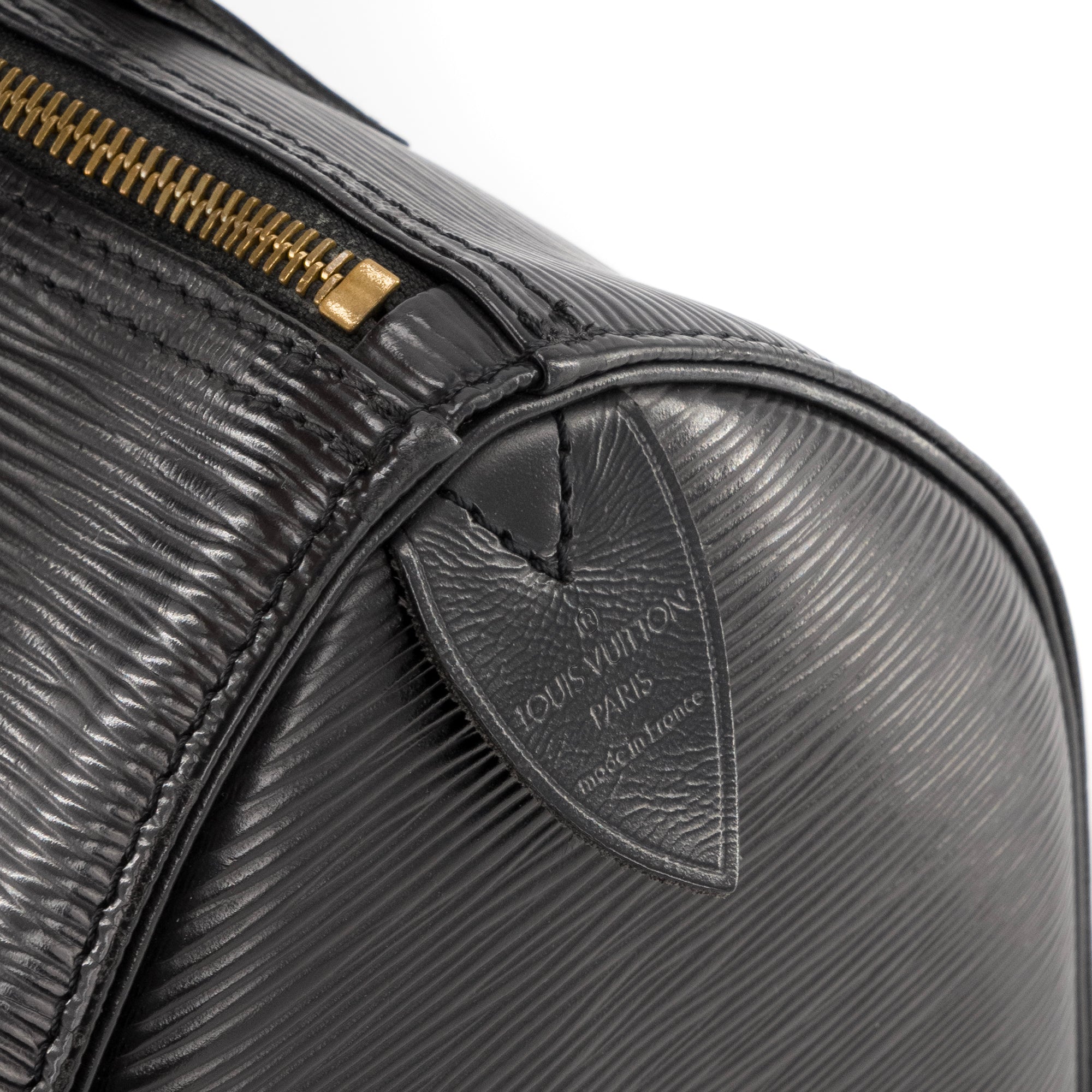 LOUIS VUITTON - Sac à main Speedy Louis Vuitton en cuir épi noir vintage