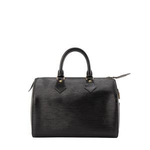 LOUIS VUITTON - Sac à main Speedy Louis Vuitton en cuir épi noir vintage