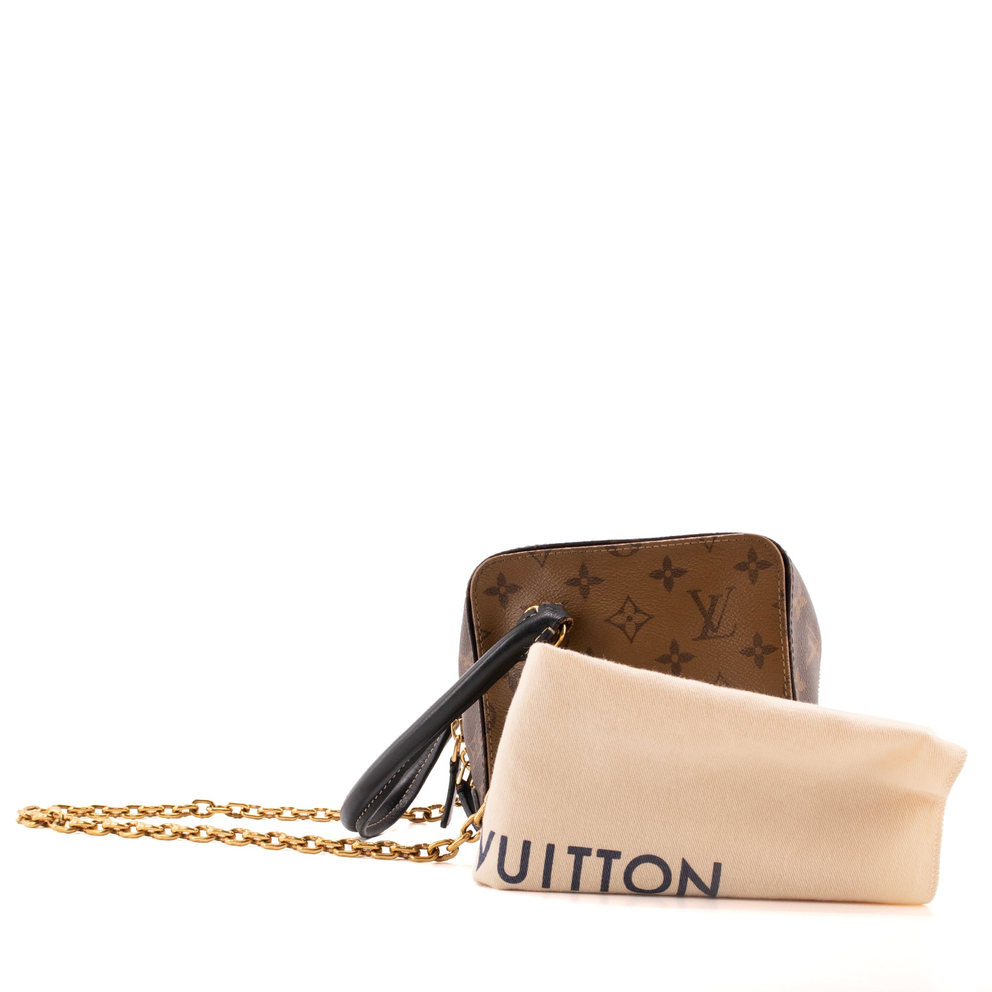 LOUIS VUITTON - Sac à main Square Louis Vuitton en toile enduite Monogram Reverse
