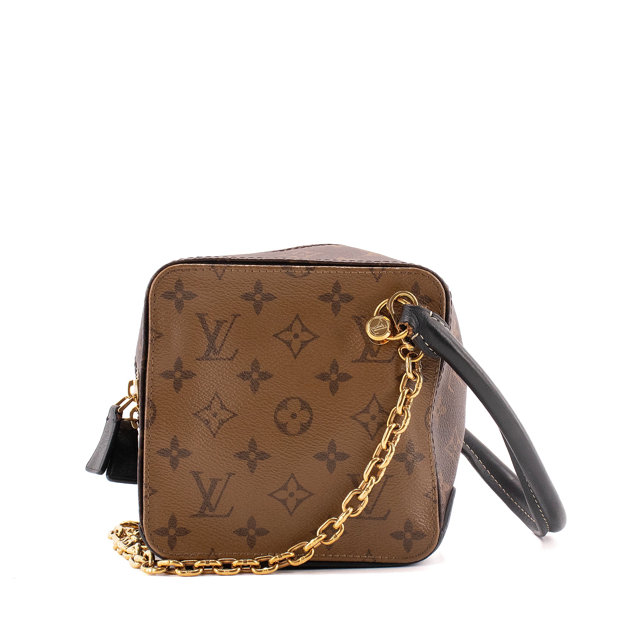 LOUIS VUITTON - Sac à main Square Louis Vuitton en toile enduite Monogram Reverse