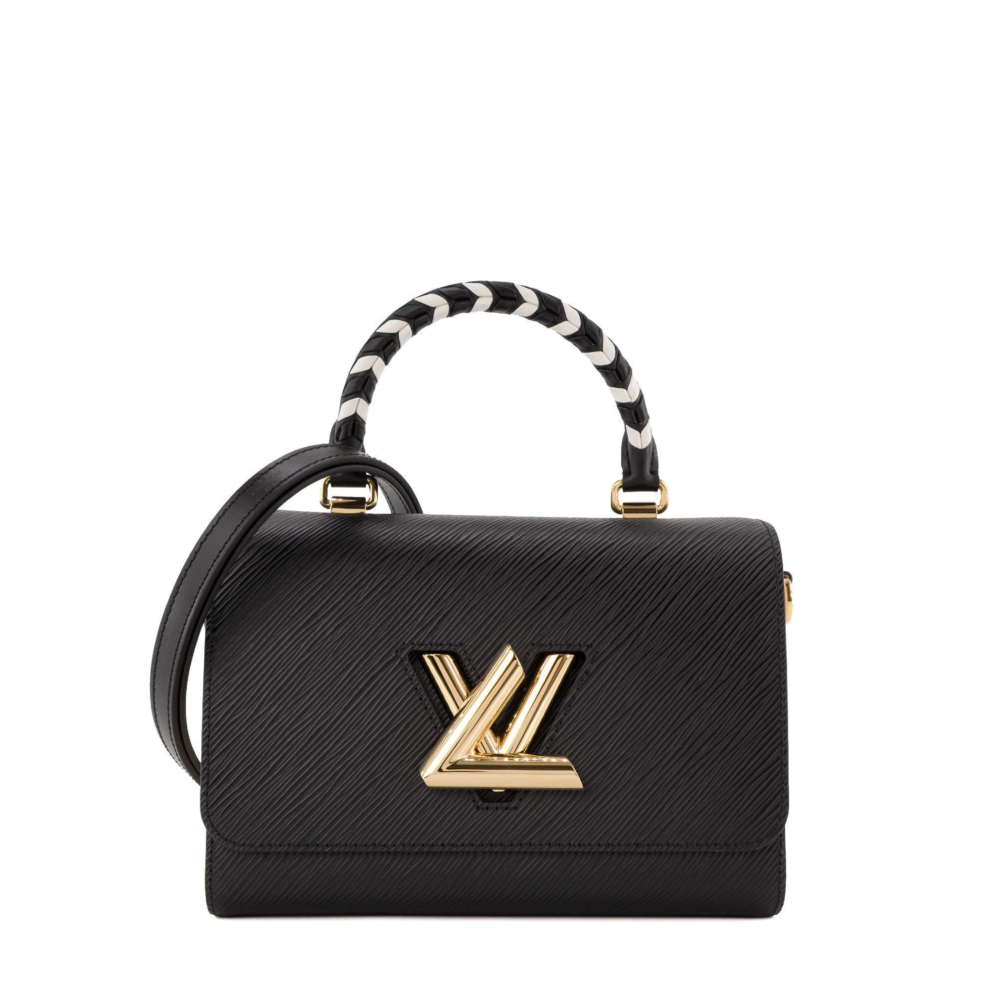 LOUIS VUITTON - Sac à main Twist One Handle Louis Vuitton en cuir épi noir édition limitée