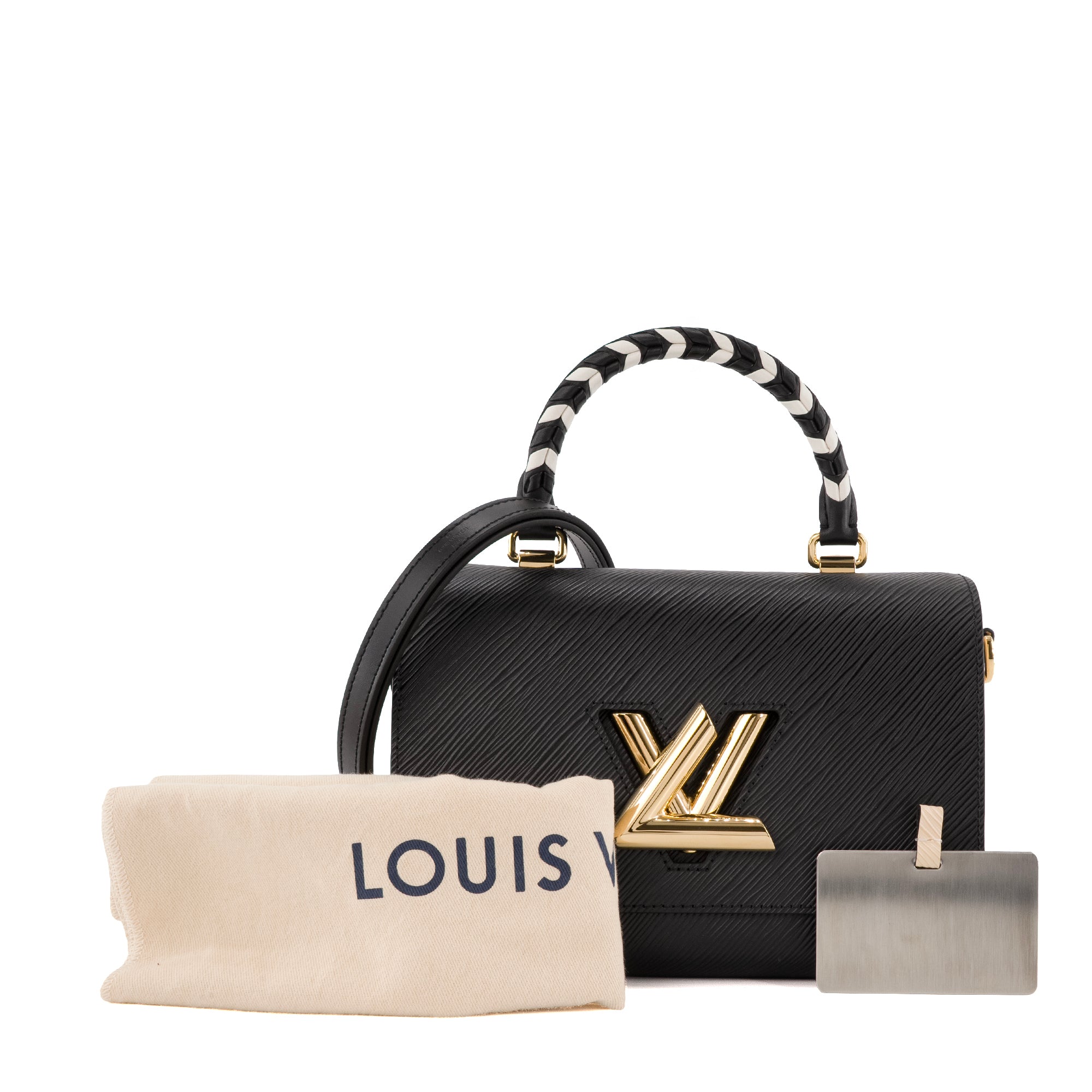LOUIS VUITTON - Sac à main Twist One Handle Louis Vuitton en cuir épi noir édition limitée