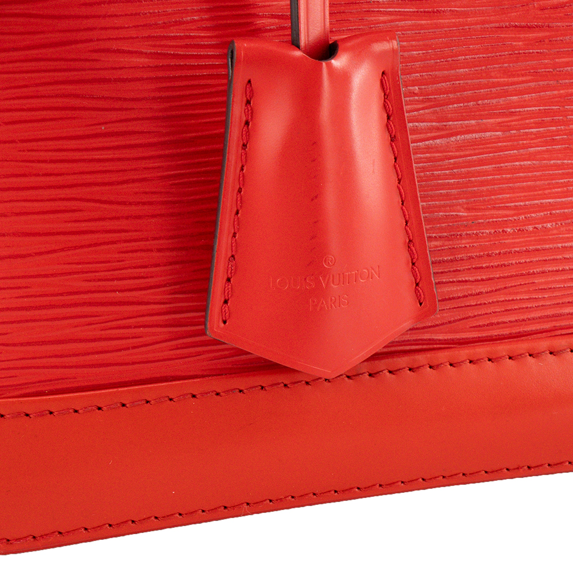 LOUIS VUITTON - Sac à bandoulière Alma BB Louis Vuitton en cuir épi rouge