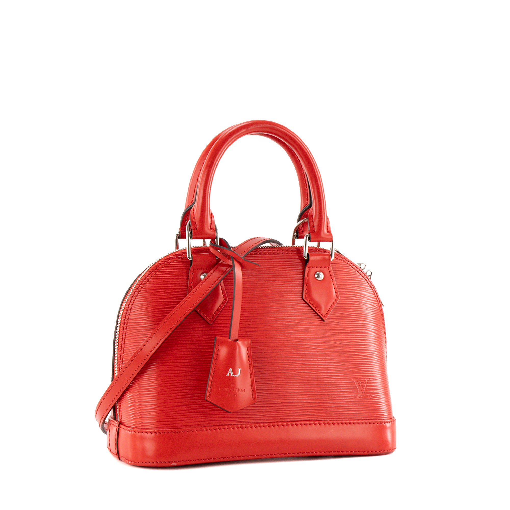 LOUIS VUITTON - Sac à bandoulière Alma BB Louis Vuitton en cuir épi rouge